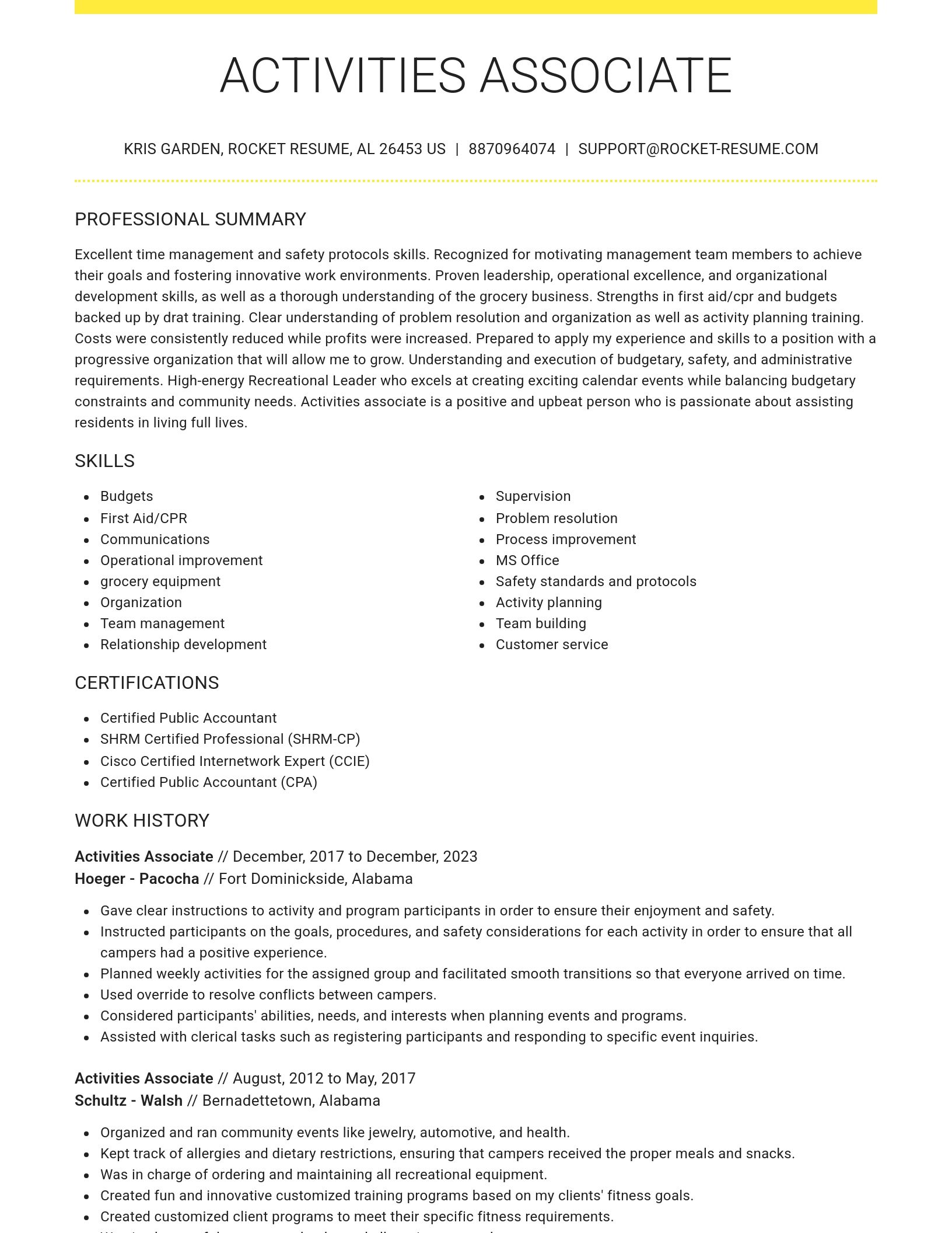 Grand resume template
