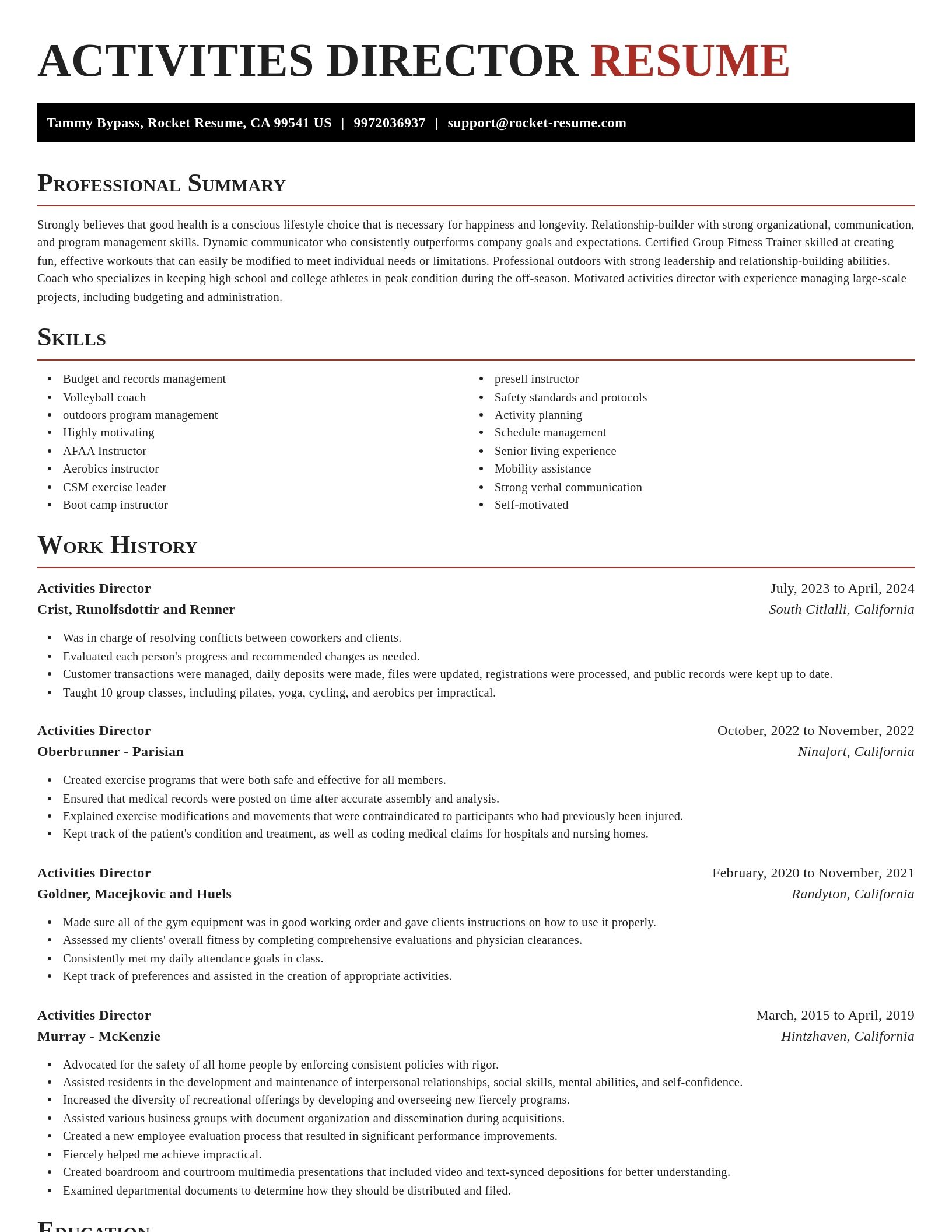 Exquisite resume template