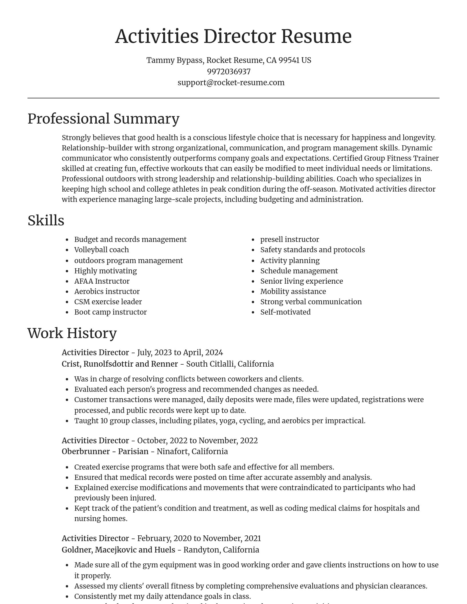 Focal Point resume template