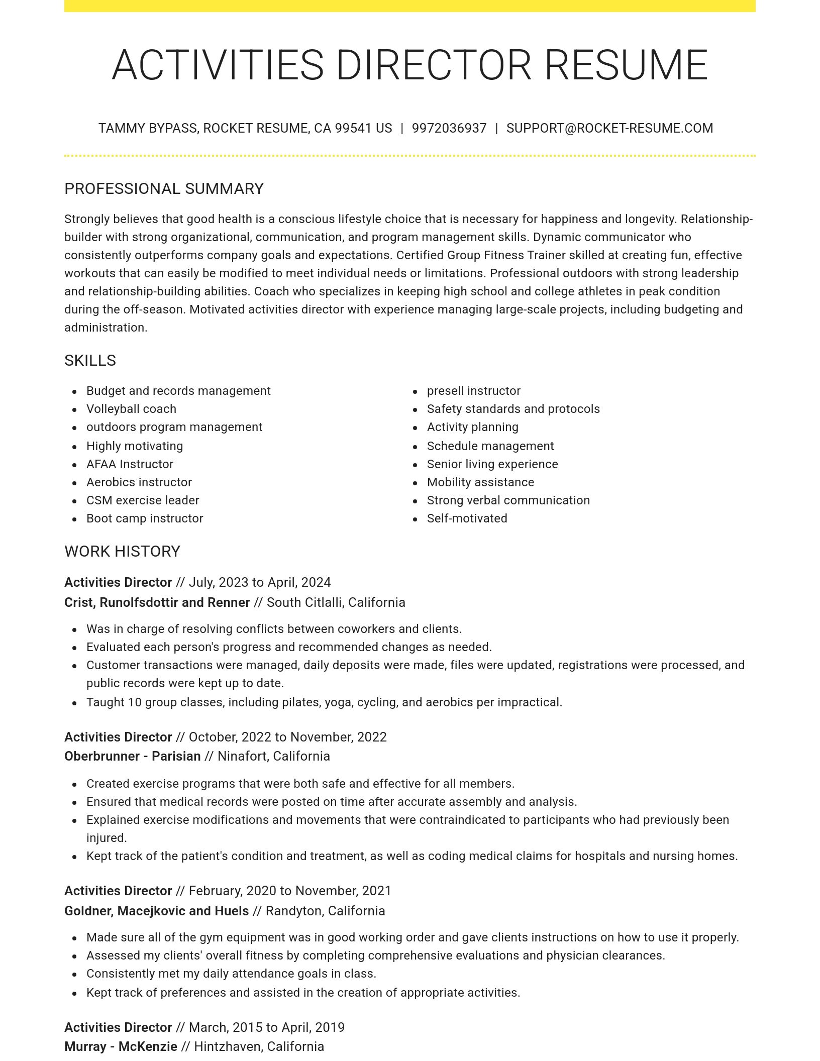 Grand resume template