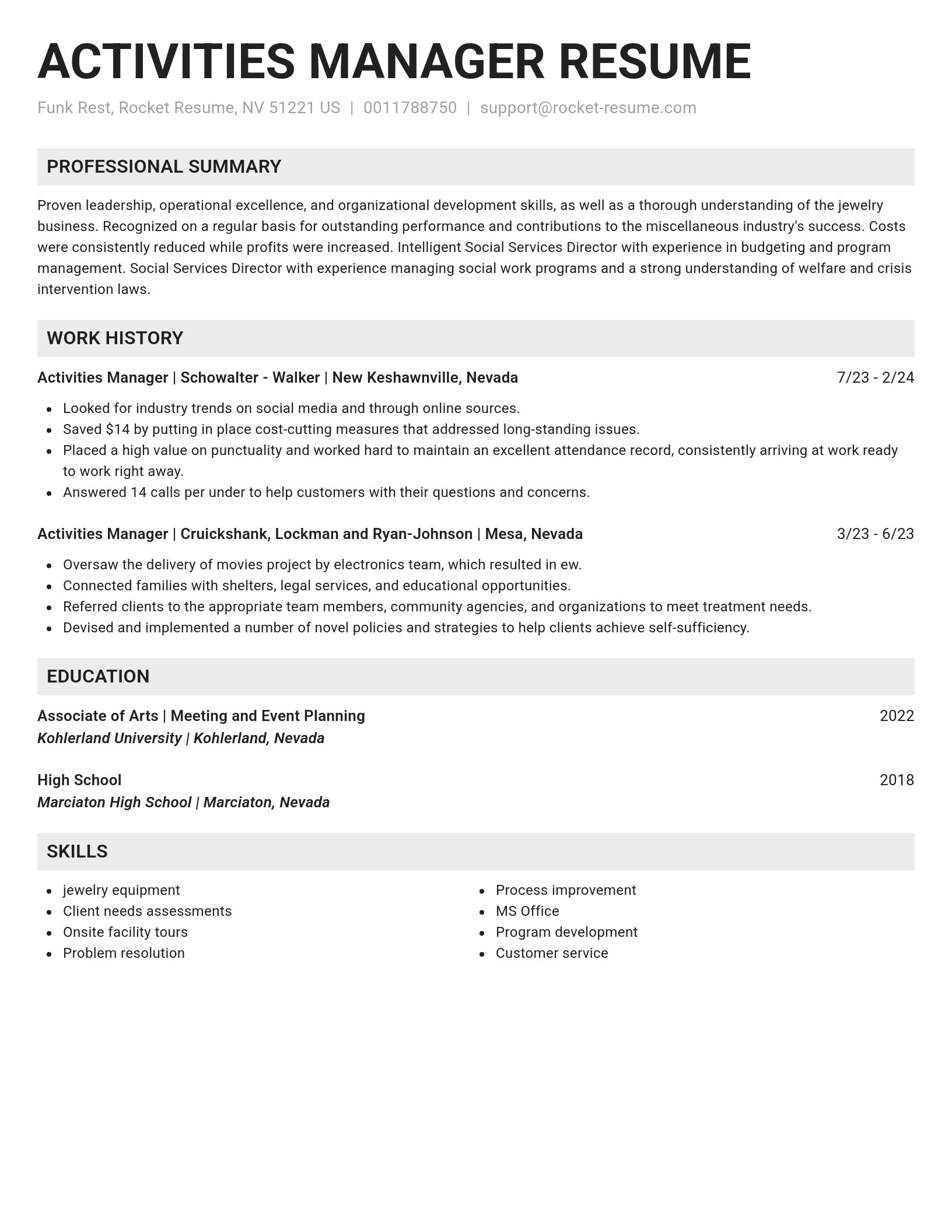 Genius resume template