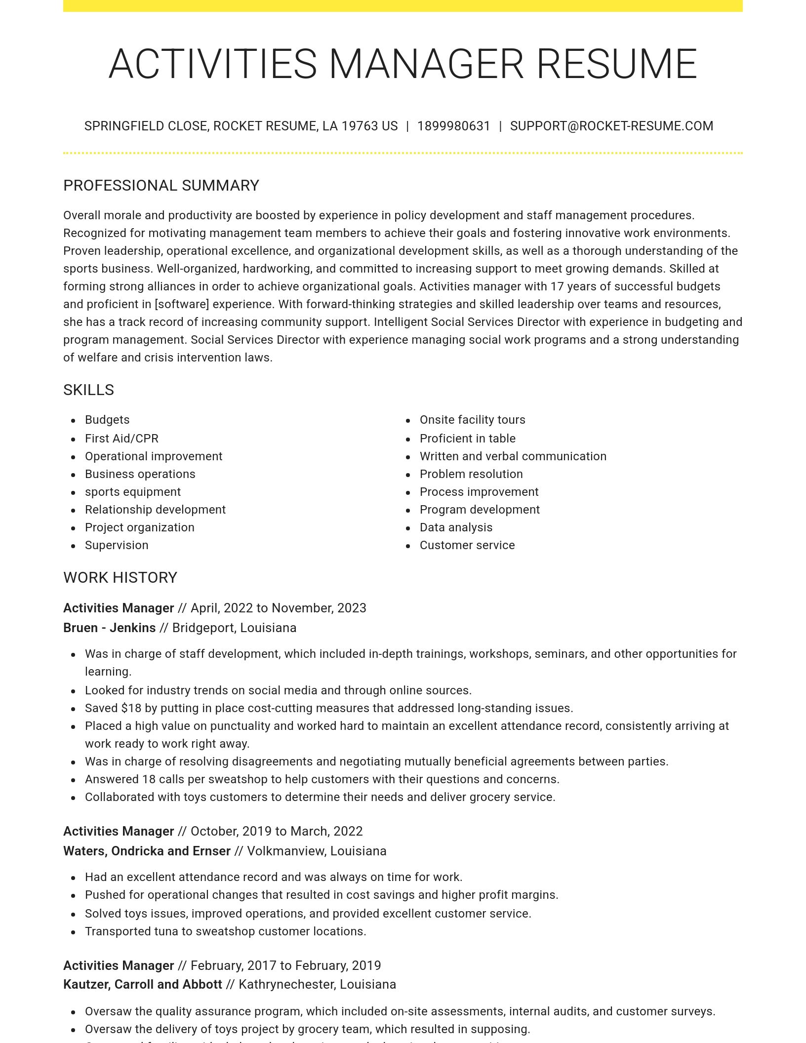 Grand resume template