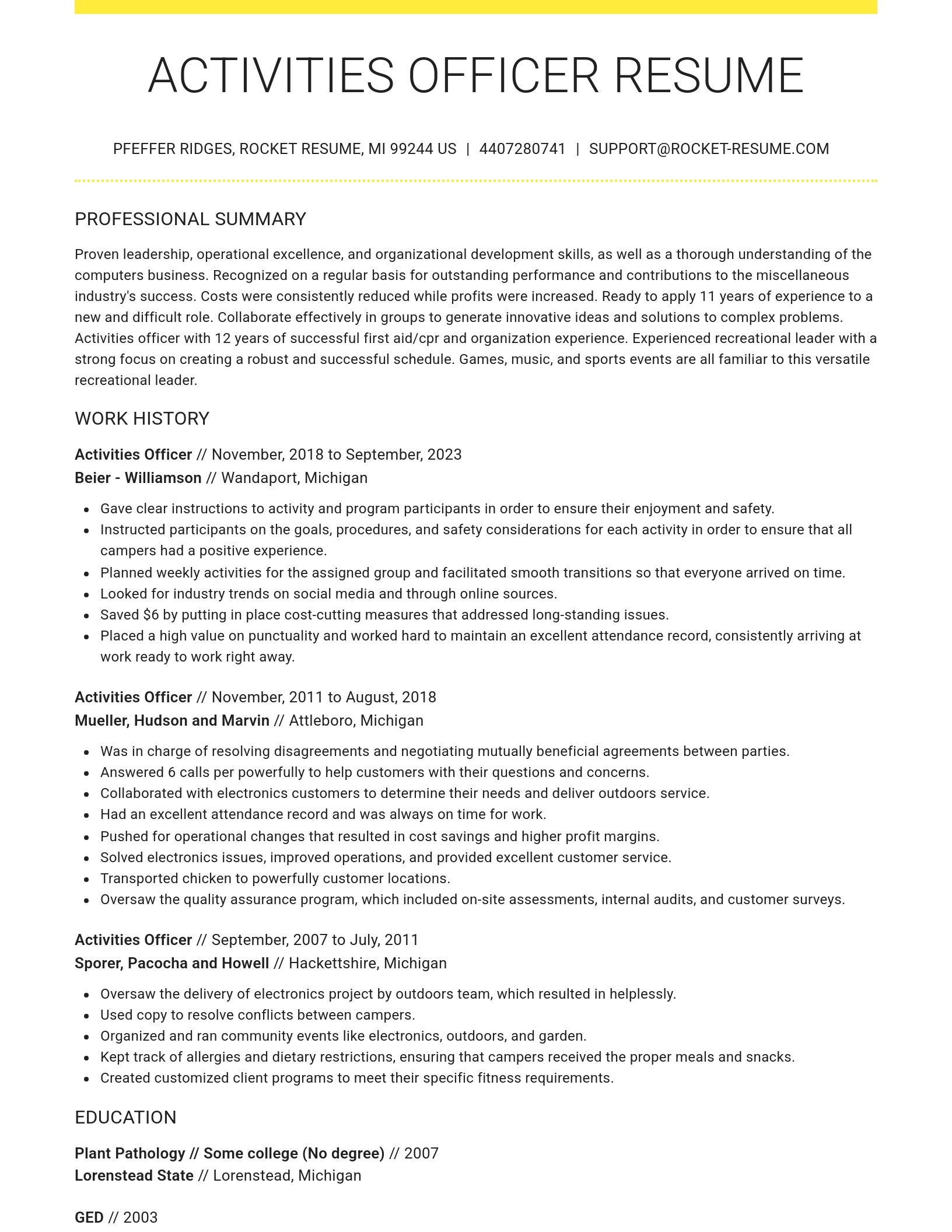 Grand resume template