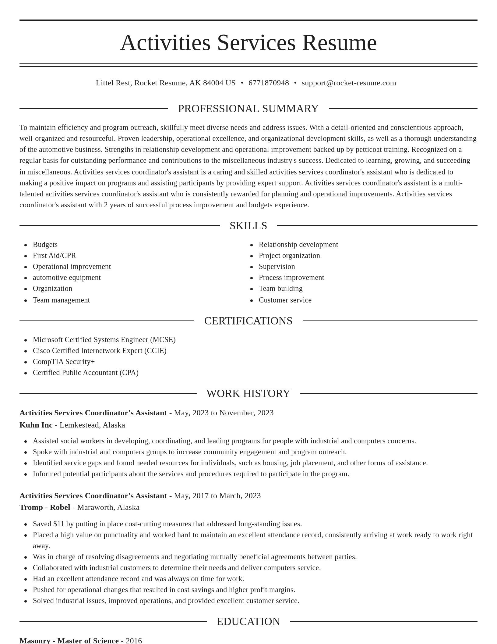 Elegant resume template