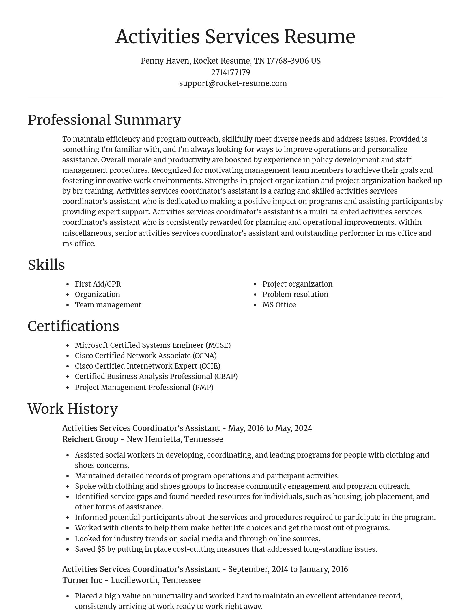 Focal Point resume template