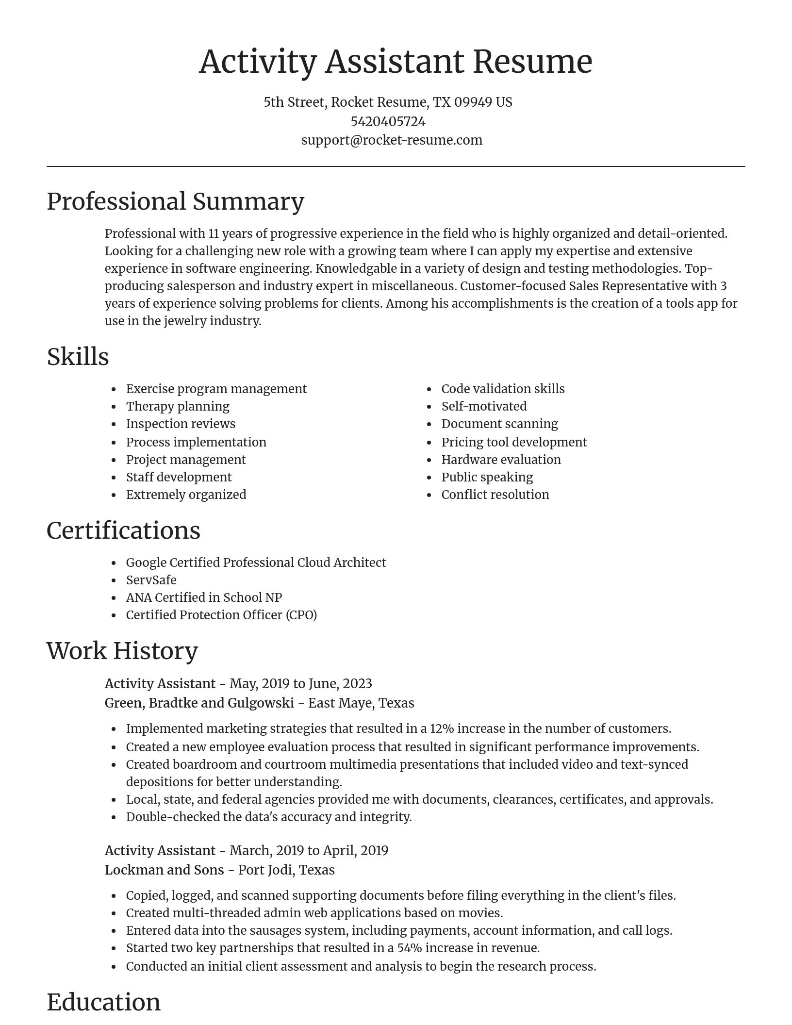 Focal Point resume template