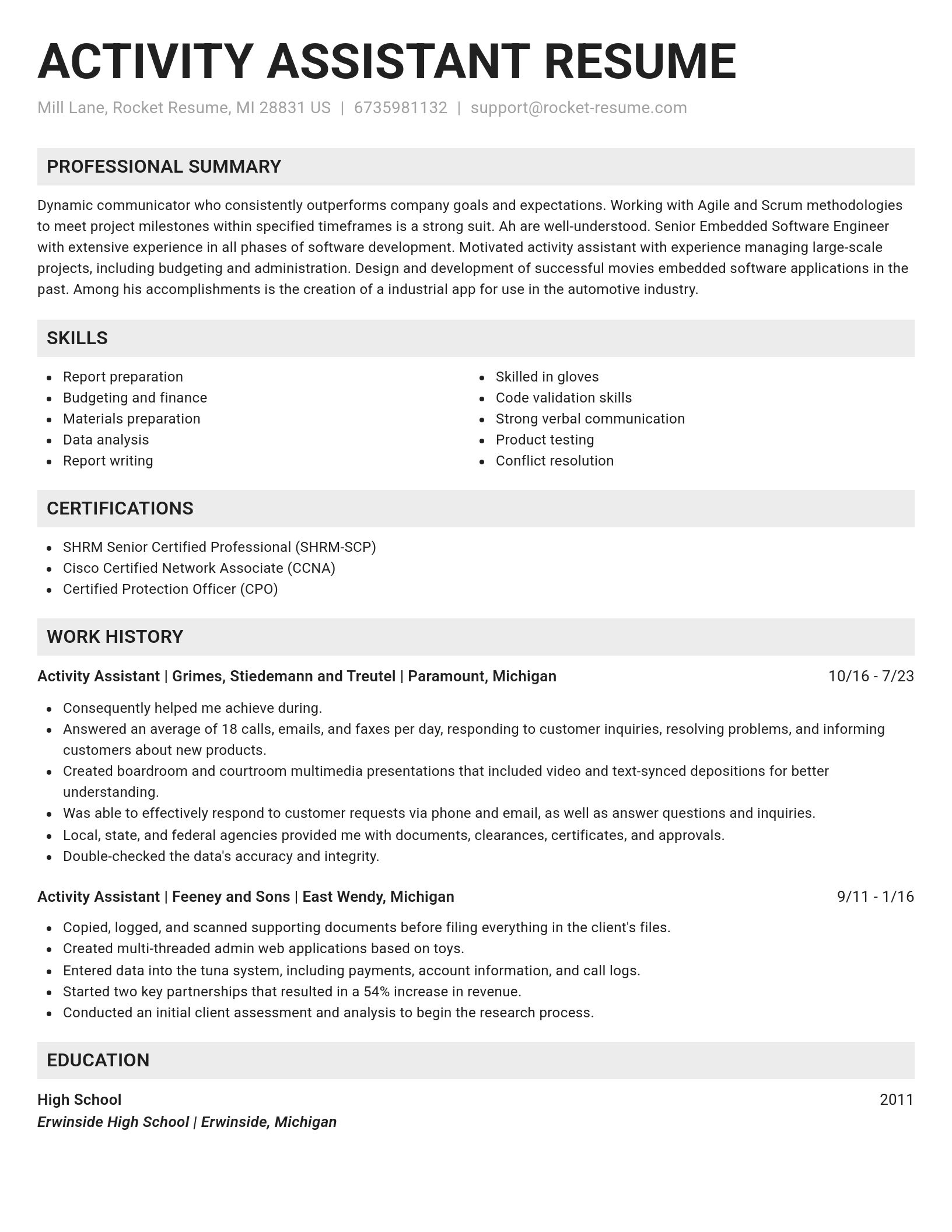 Genius resume template