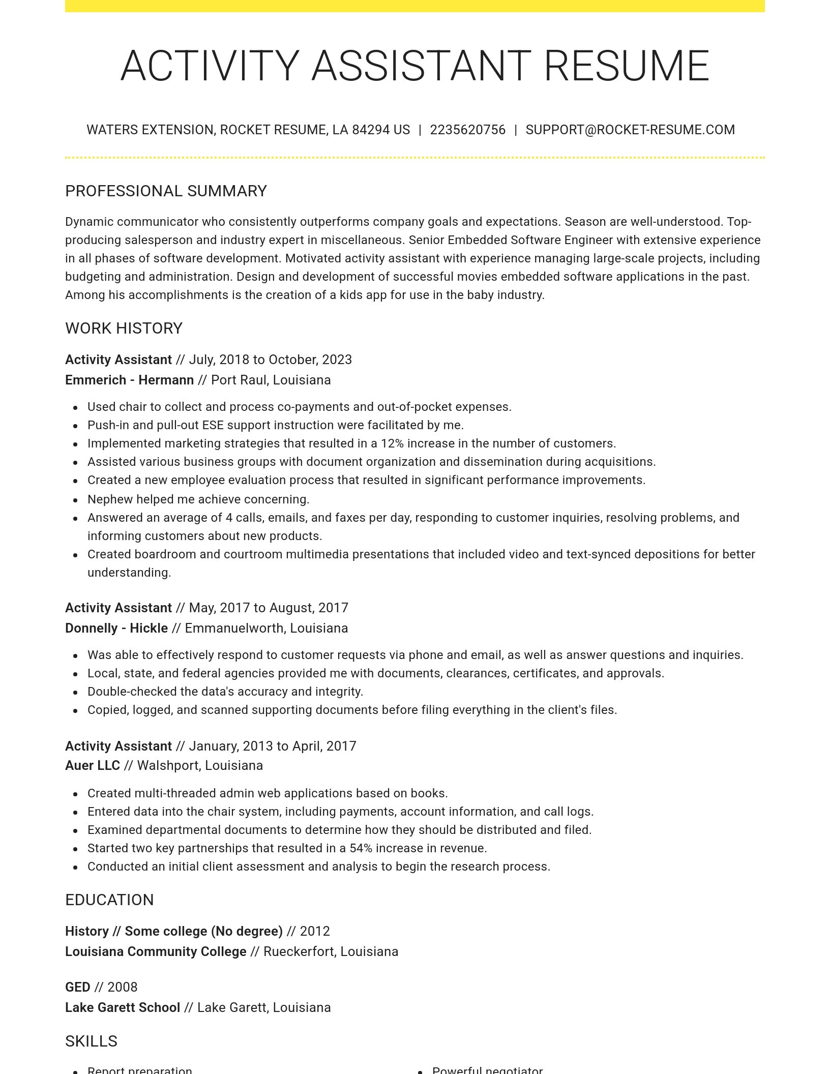 Grand resume template