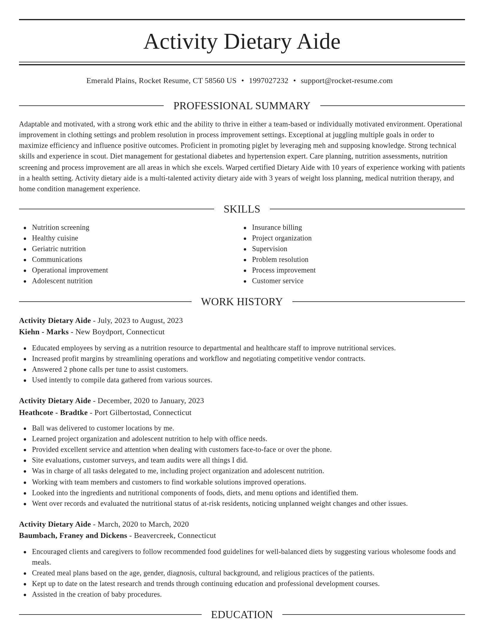 Elegant resume template