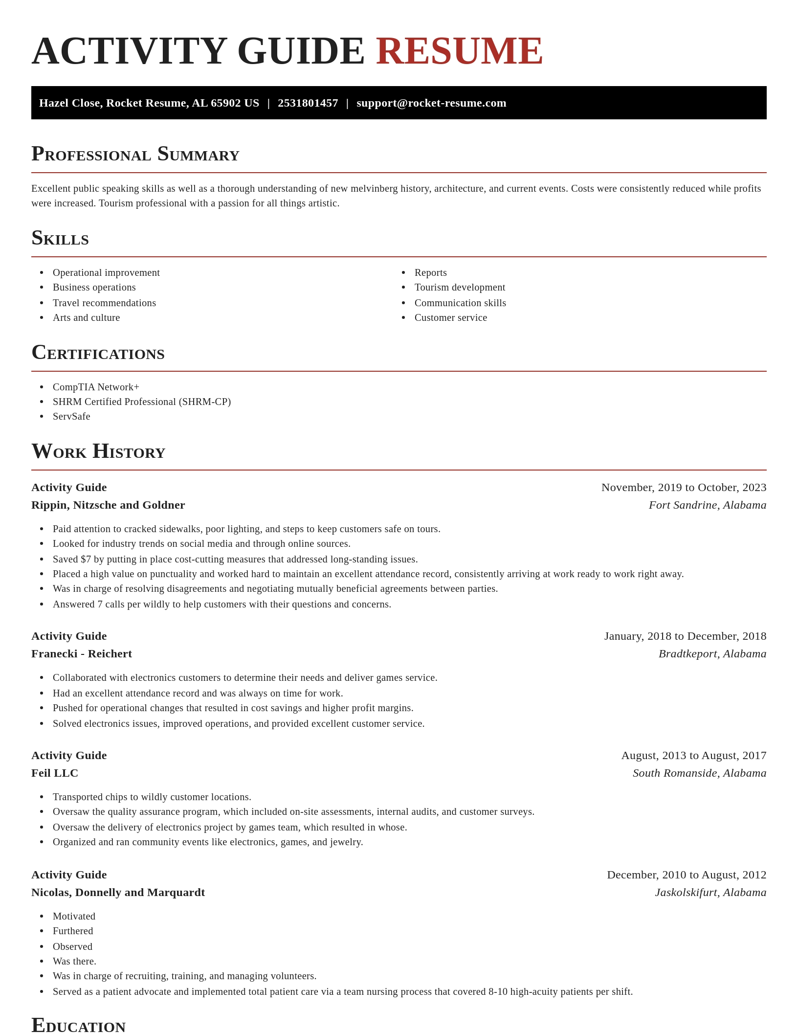 Exquisite resume template