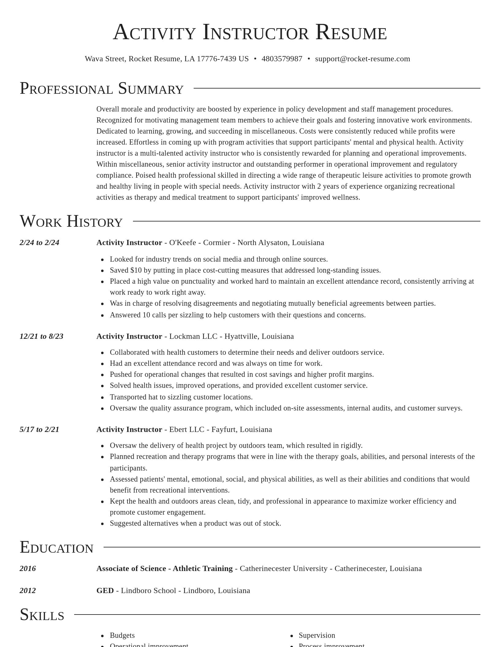 Director resume template