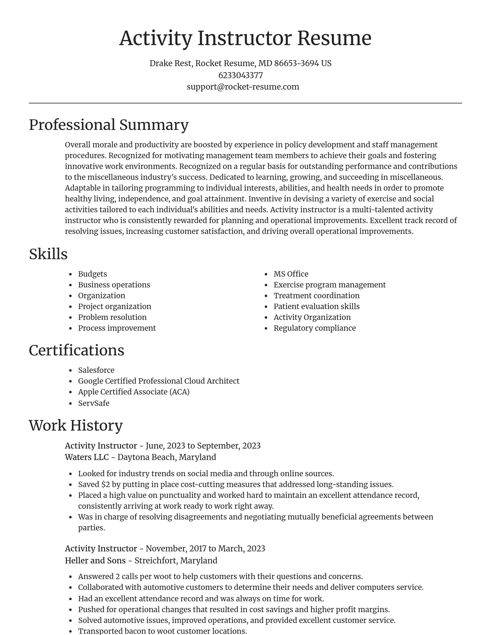 Focal Point resume template