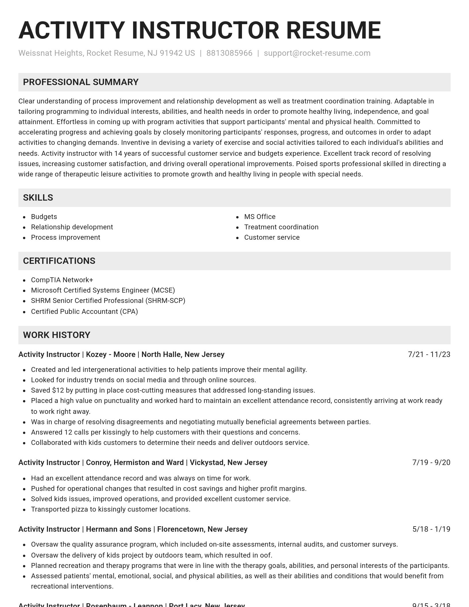 Genius resume template