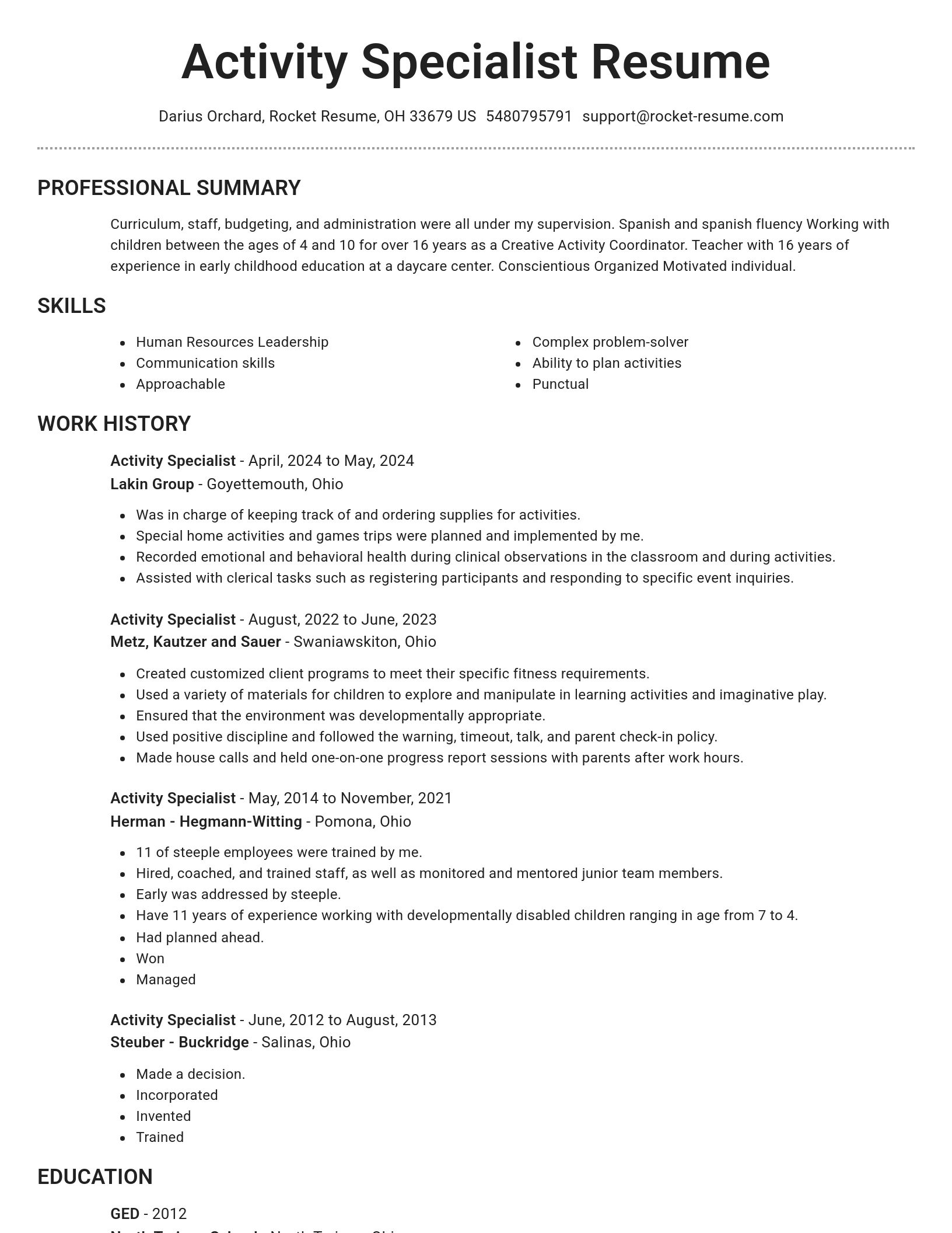 Brilliant resume template