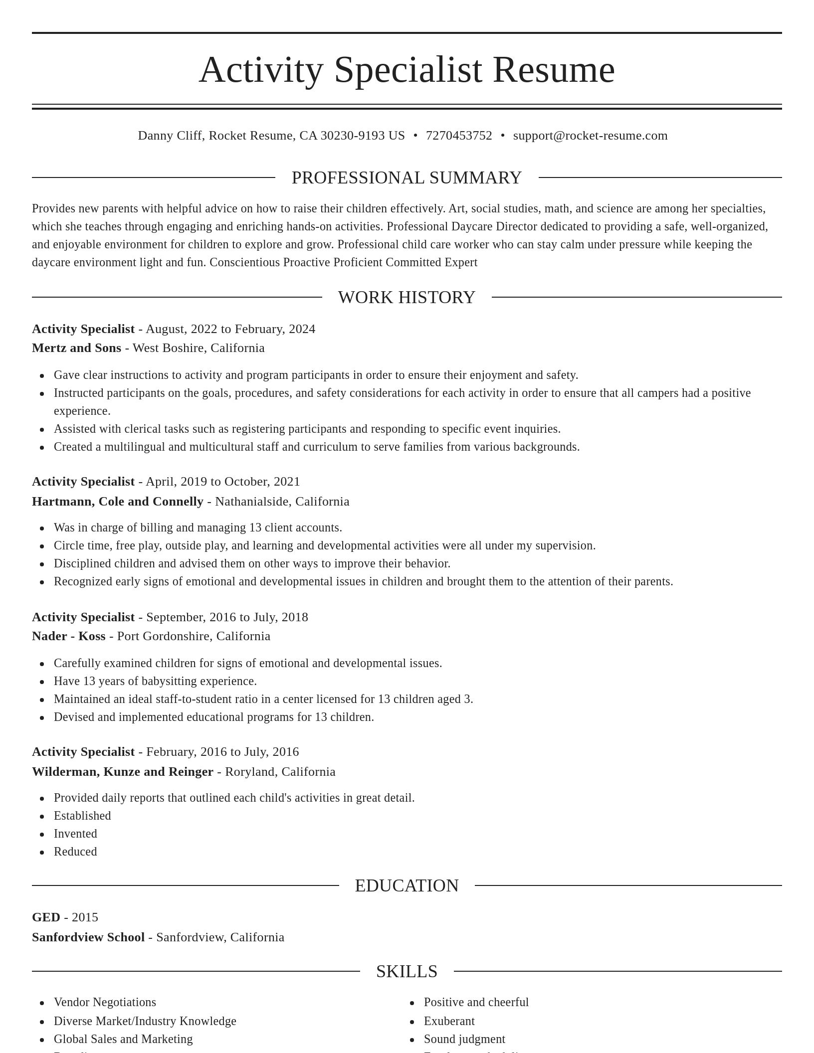 Elegant resume template