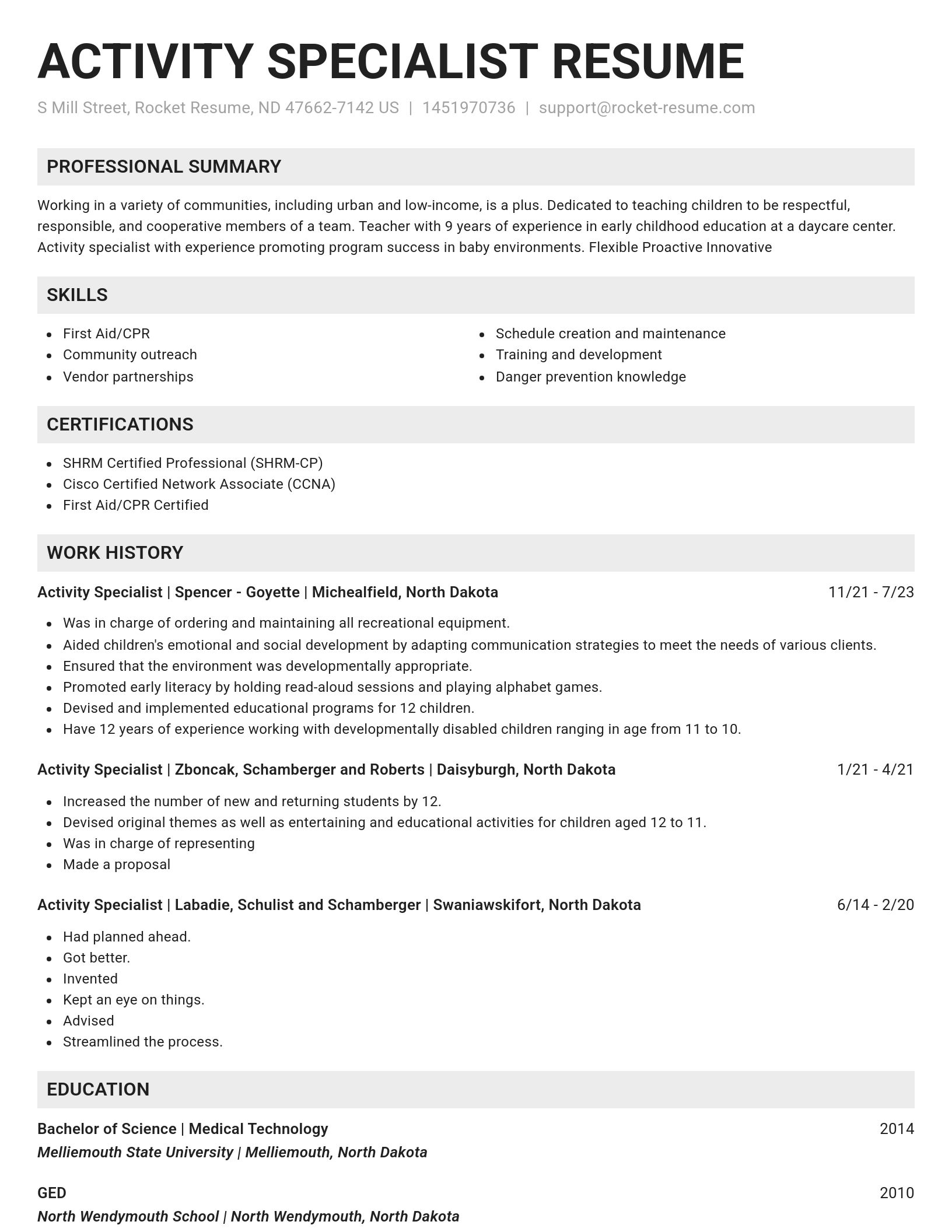 Genius resume template