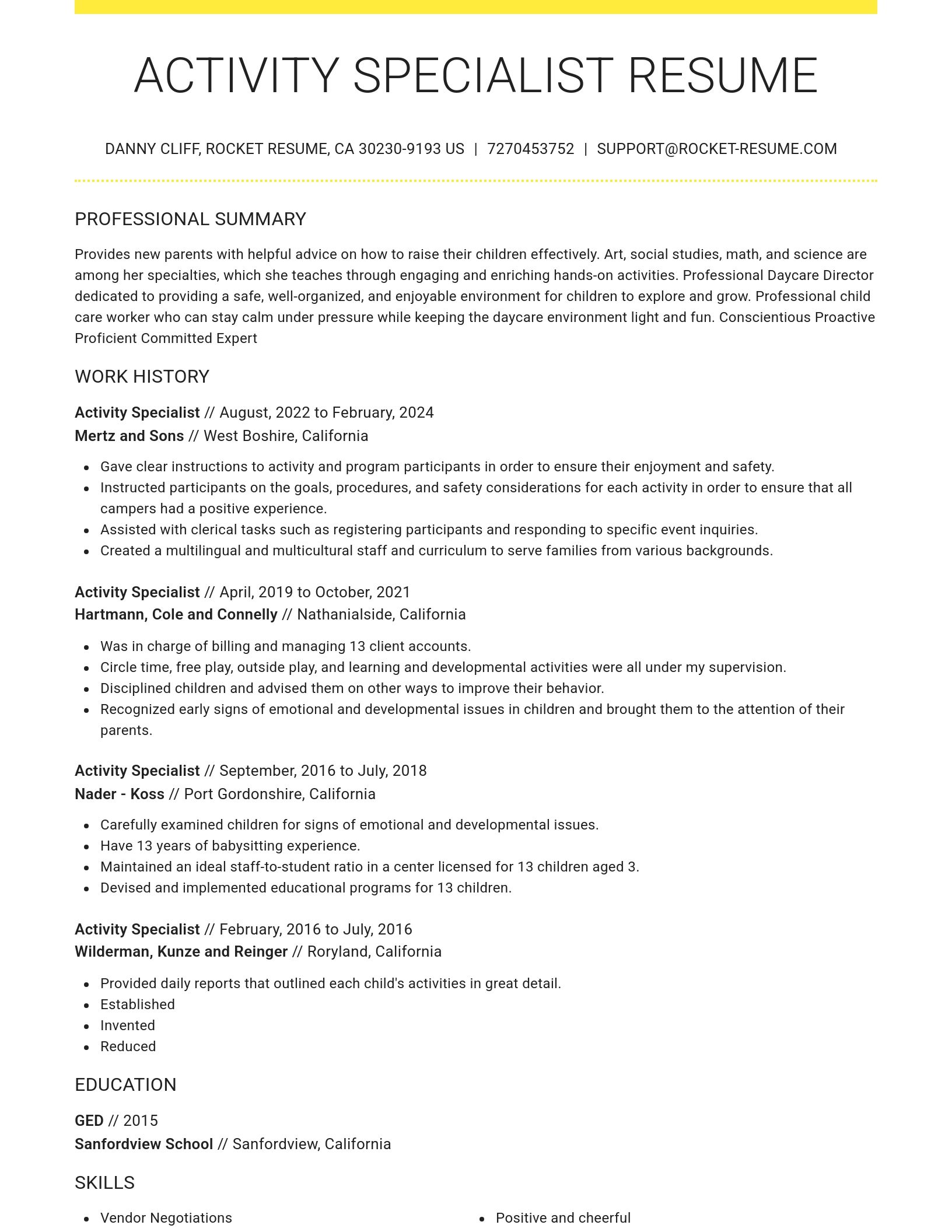 Grand resume template