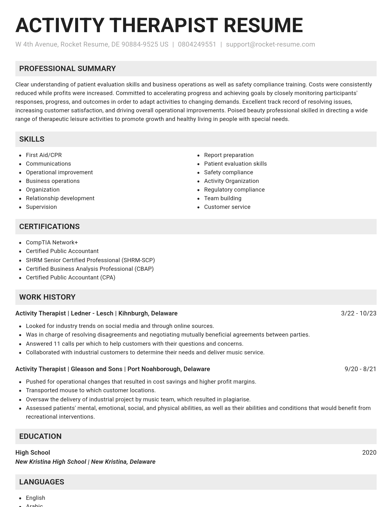 Genius resume template
