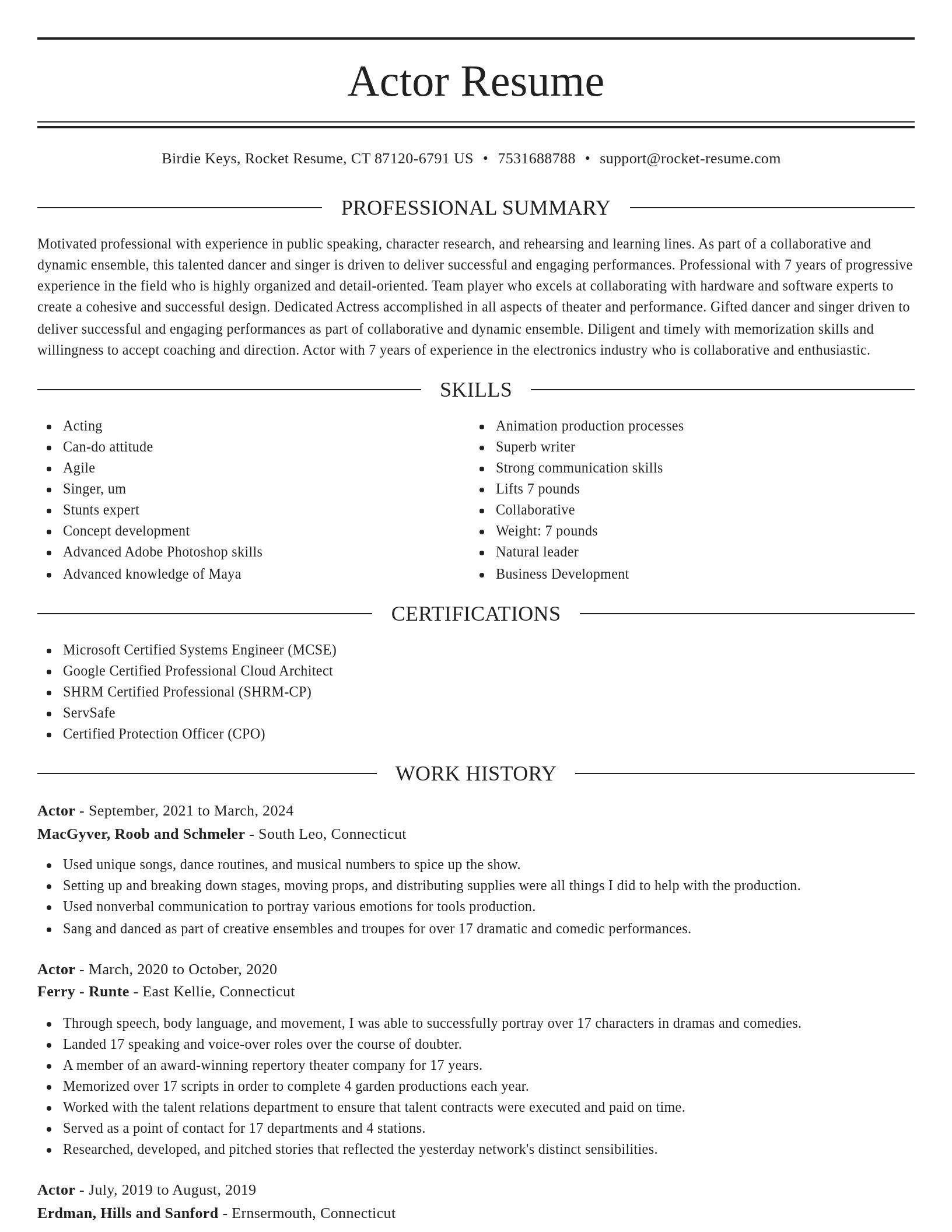Elegant resume template