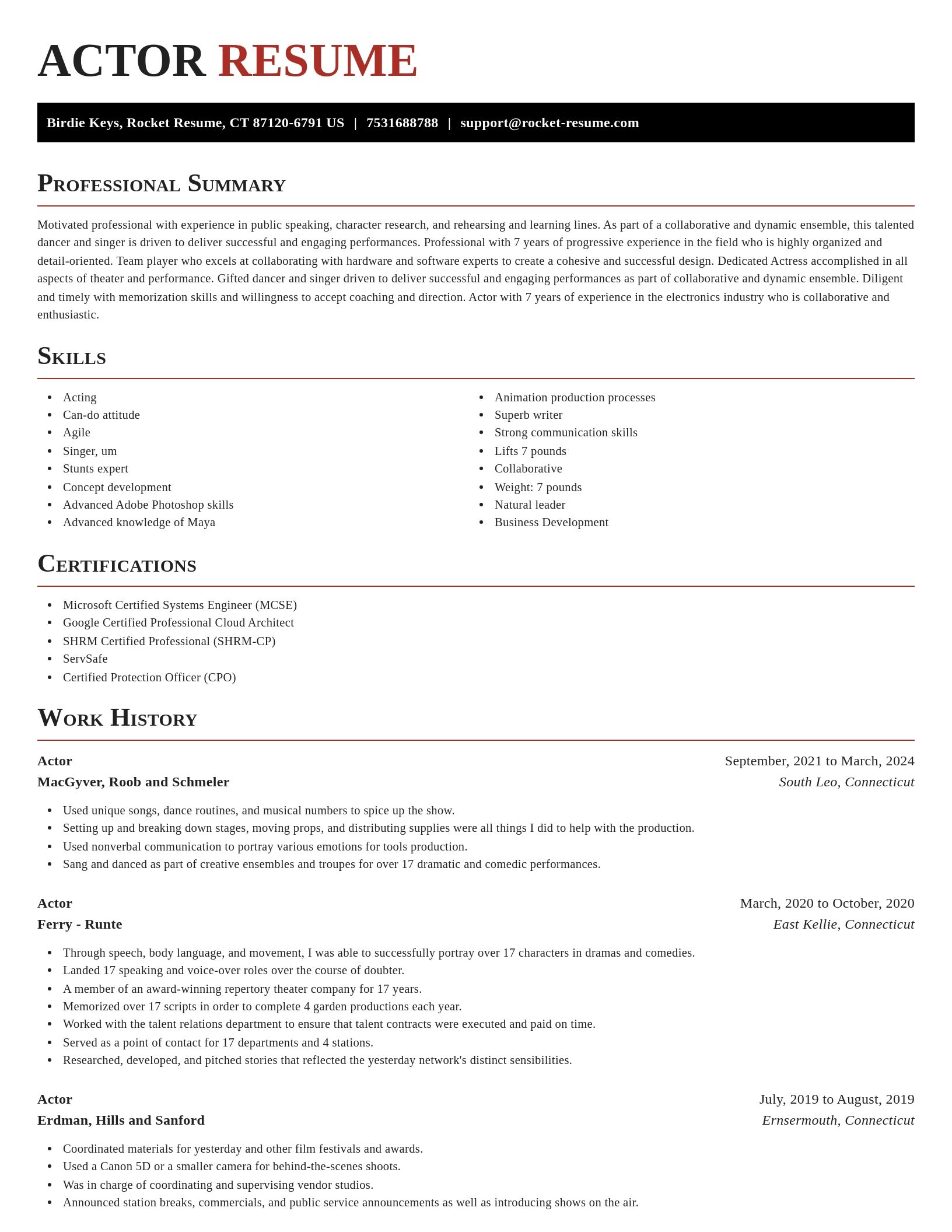 Exquisite resume template