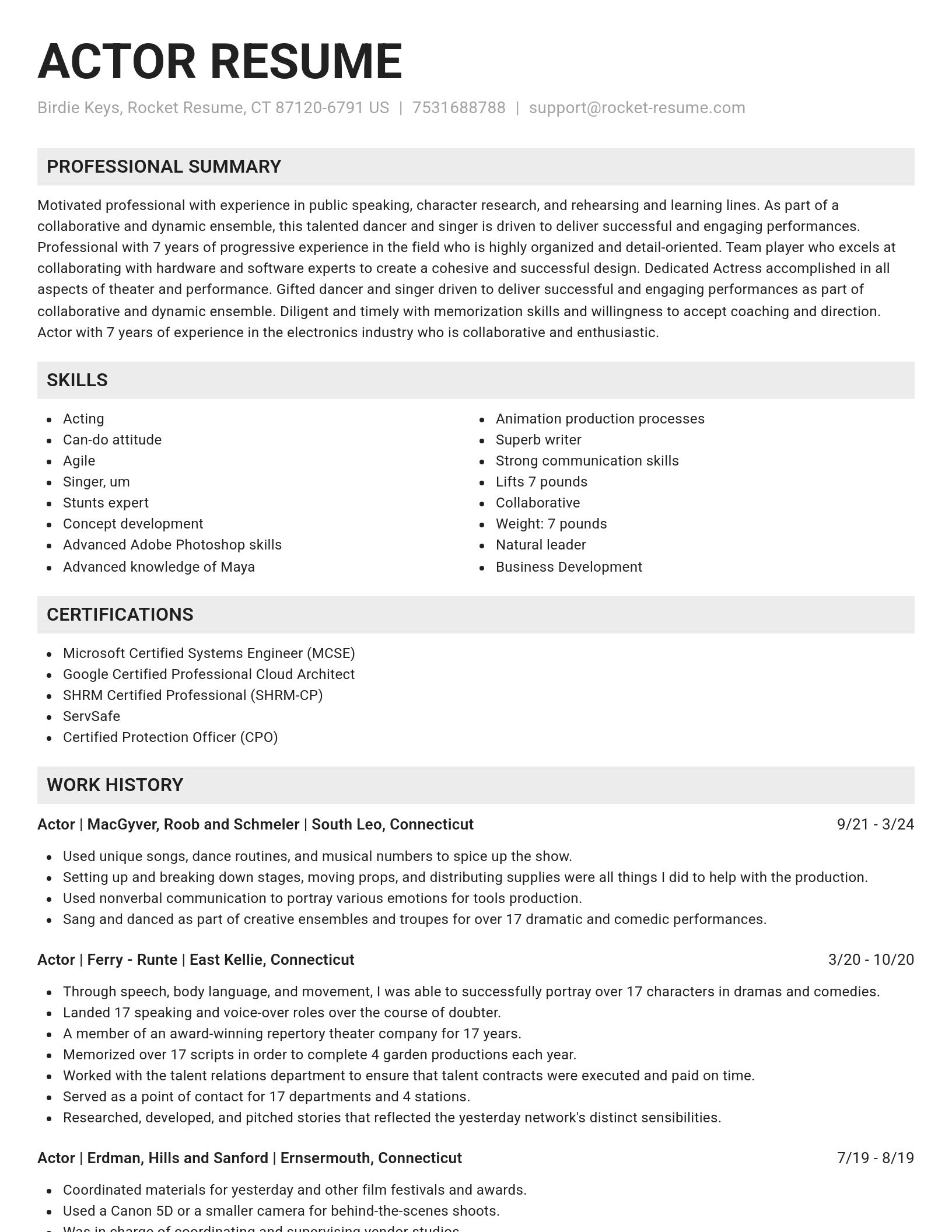 Genius resume template