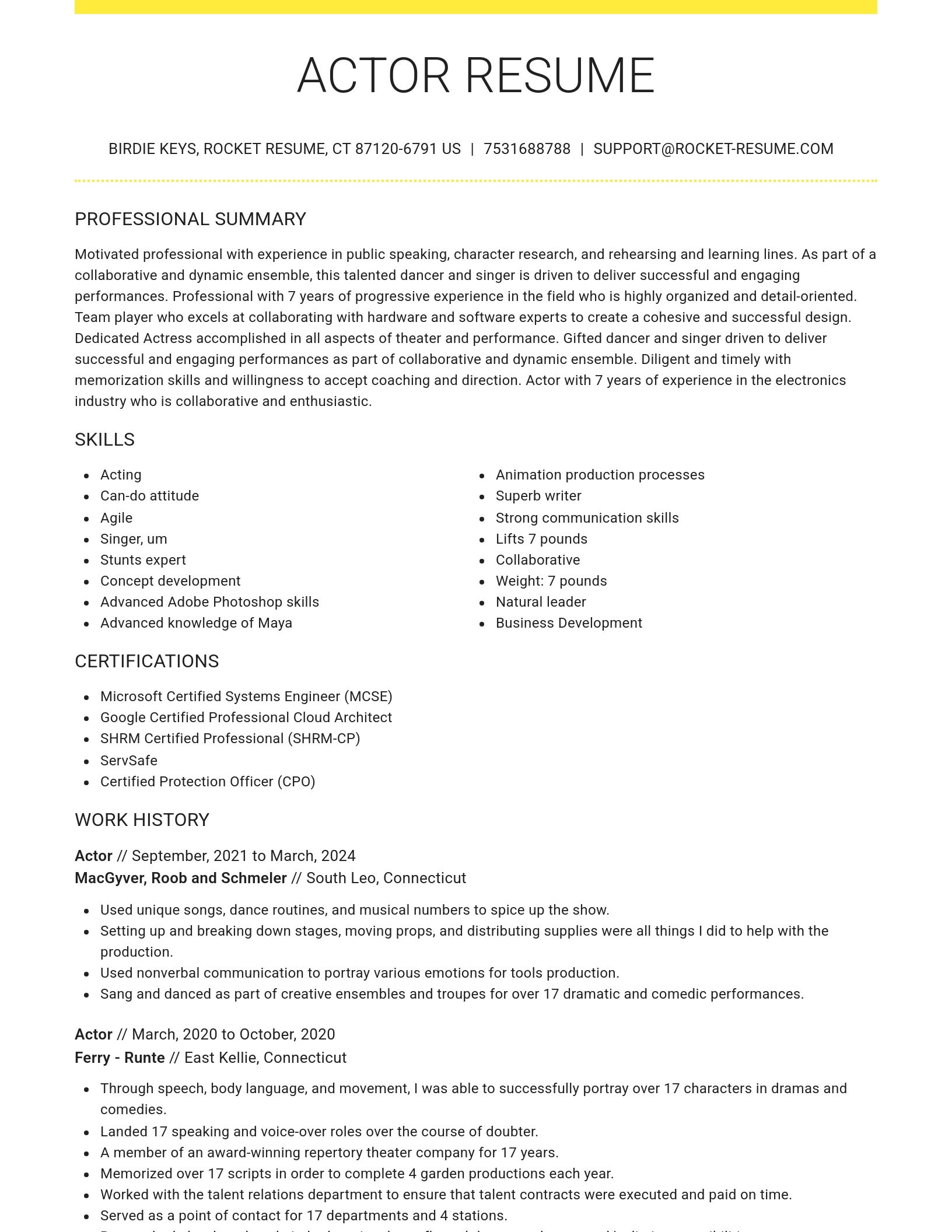 Grand resume template
