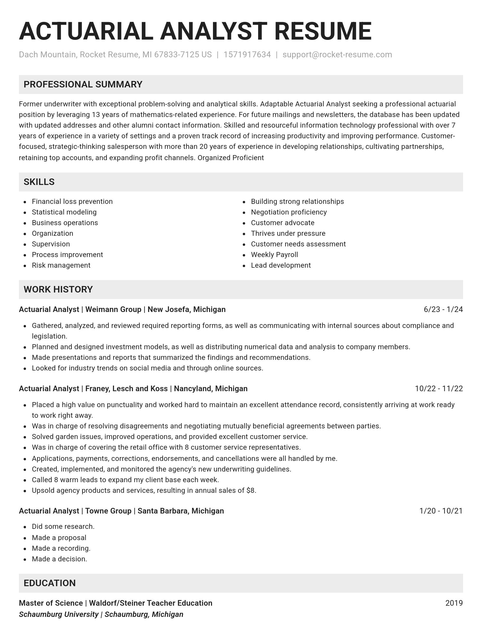Genius resume template