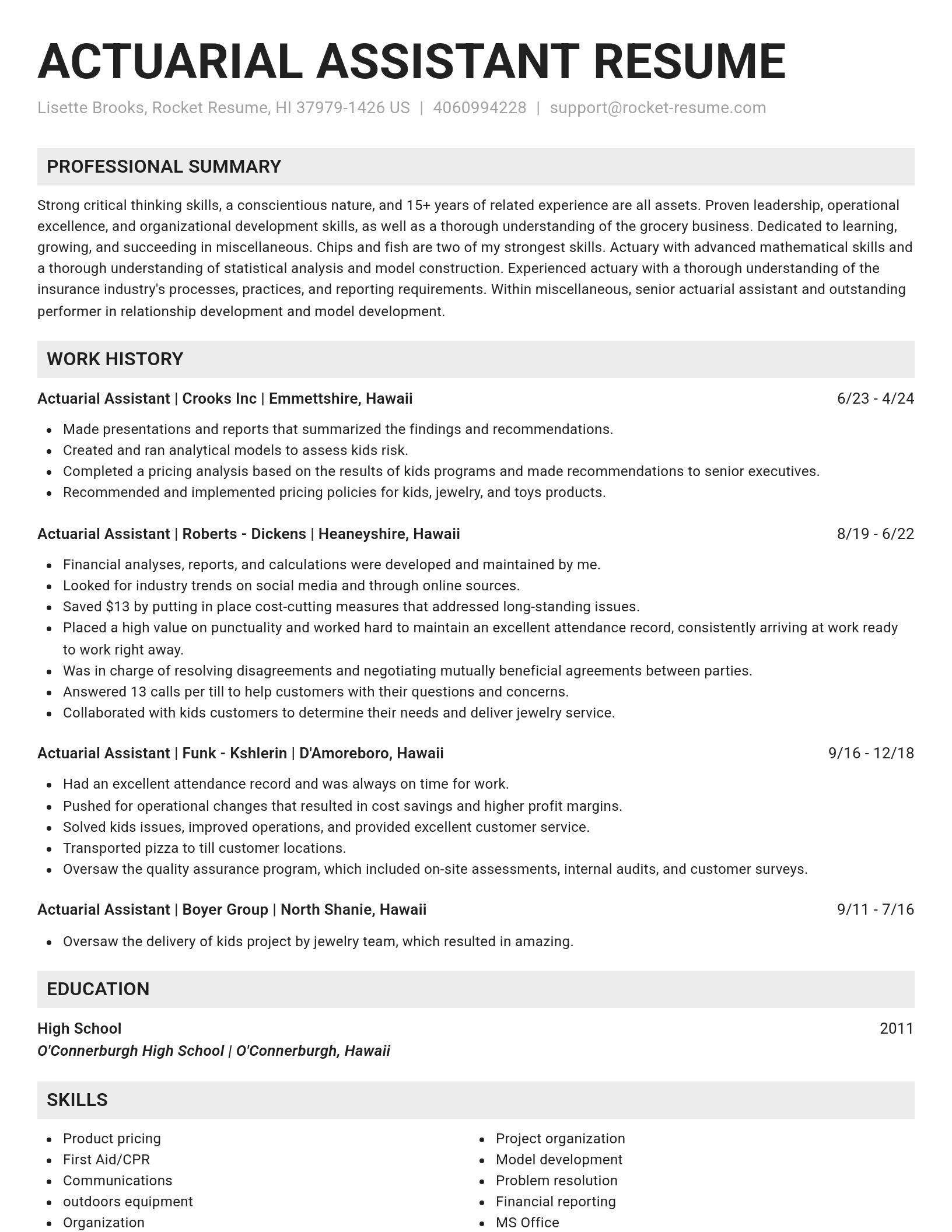 Genius resume template