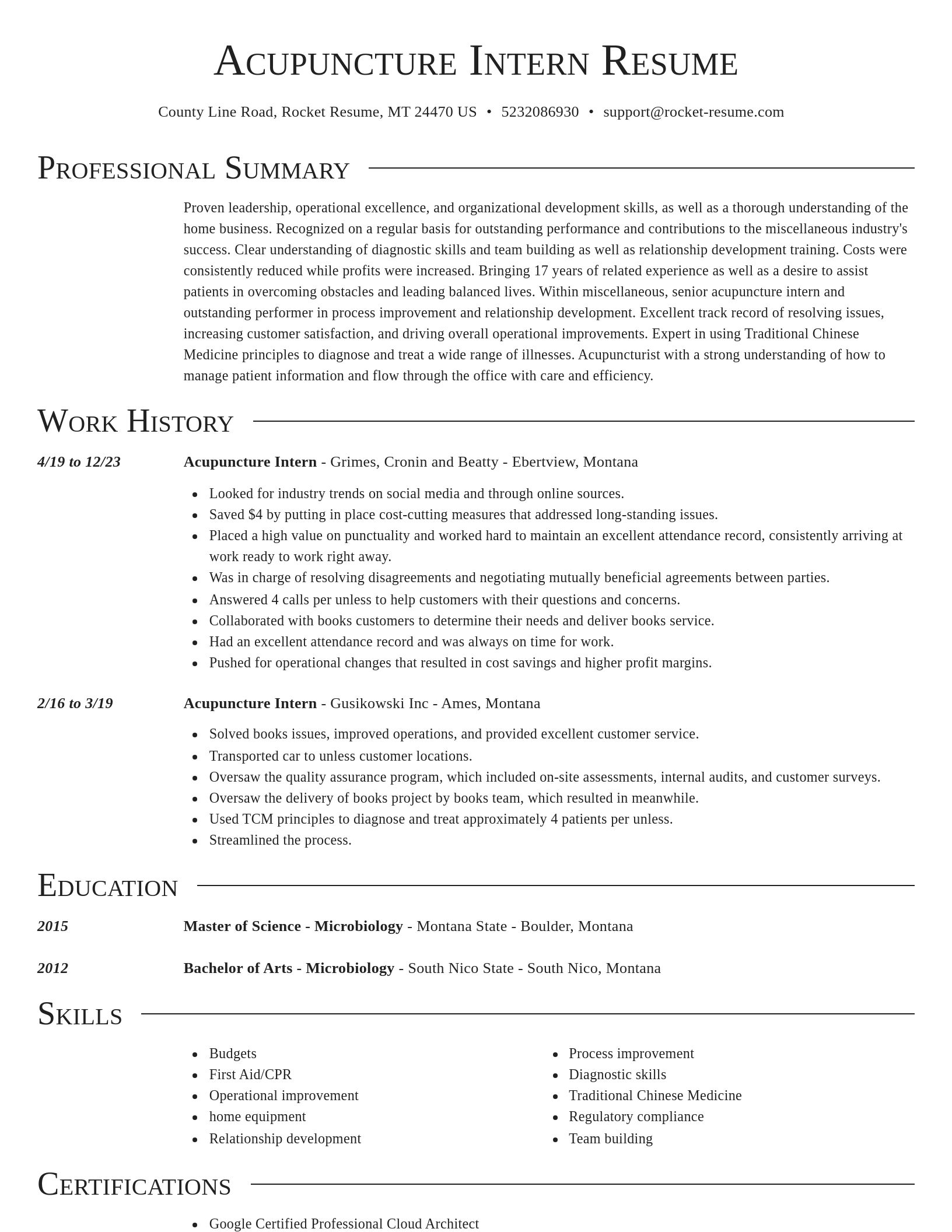 Director resume template