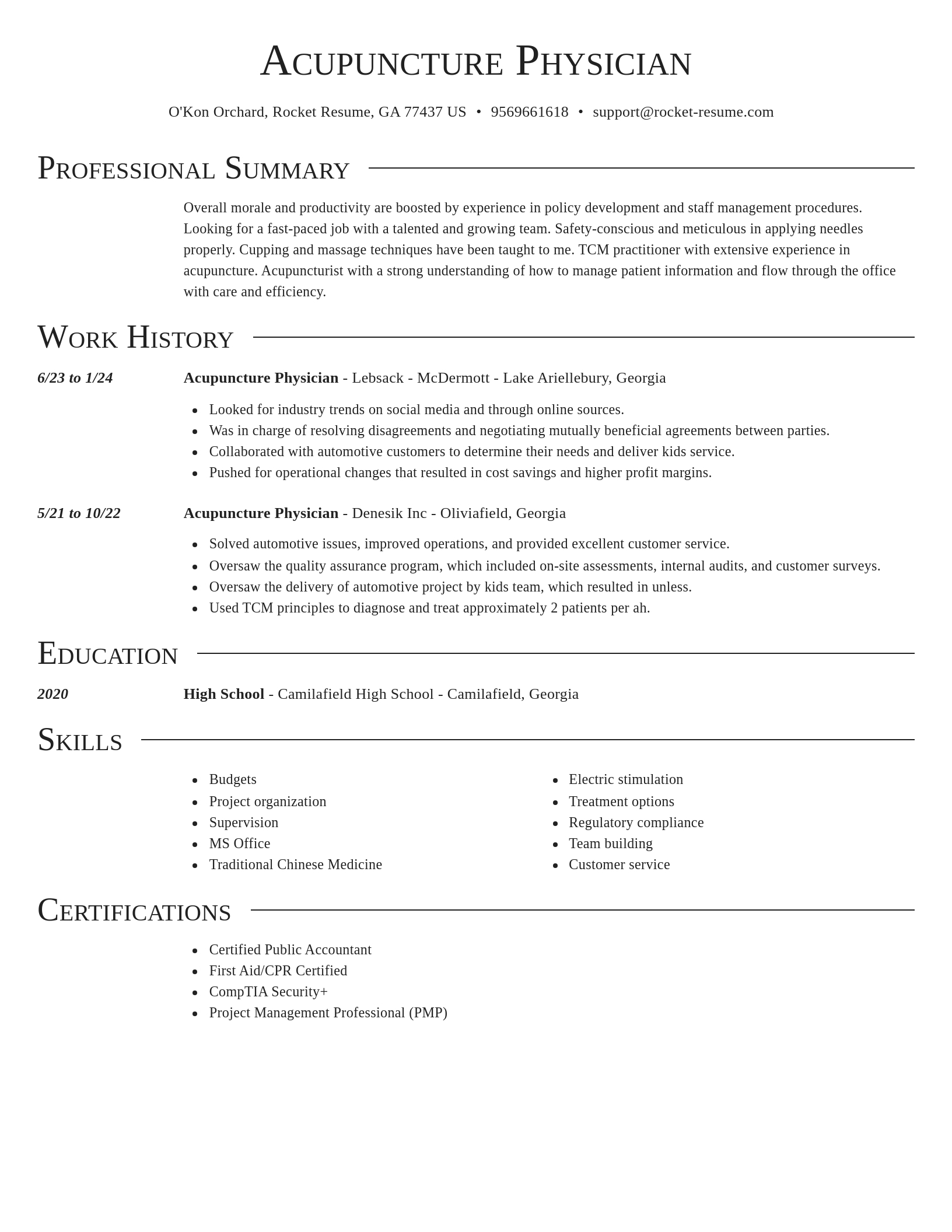 Director resume template