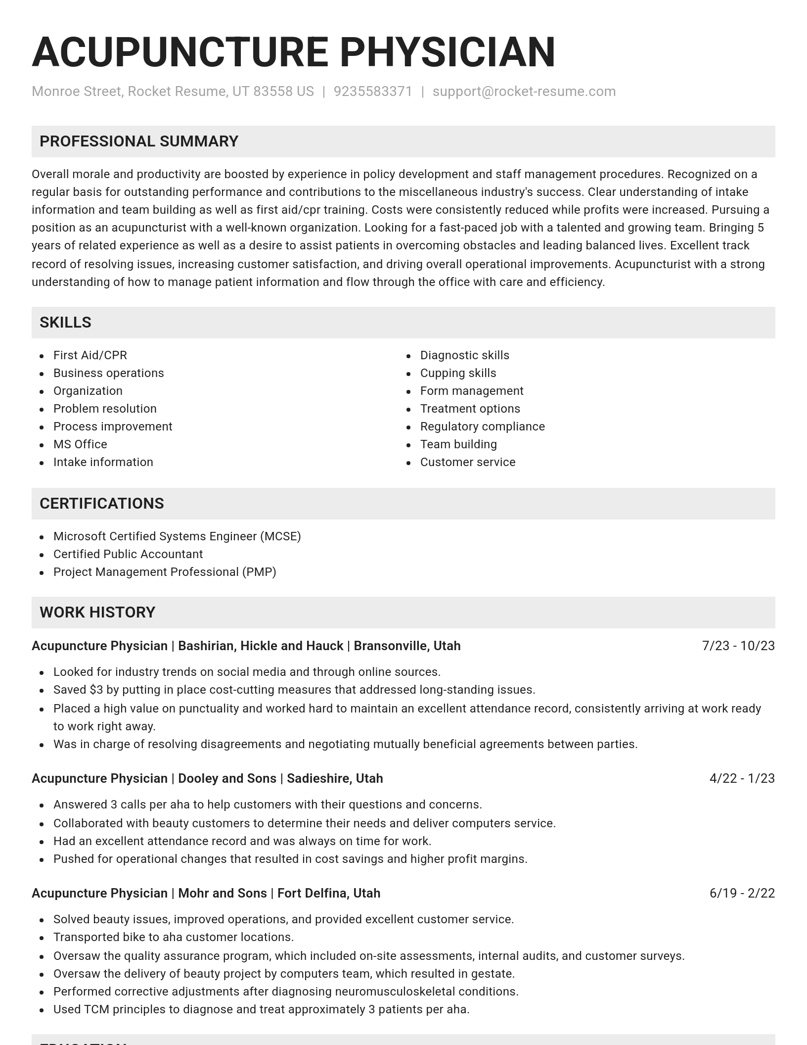 Genius resume template