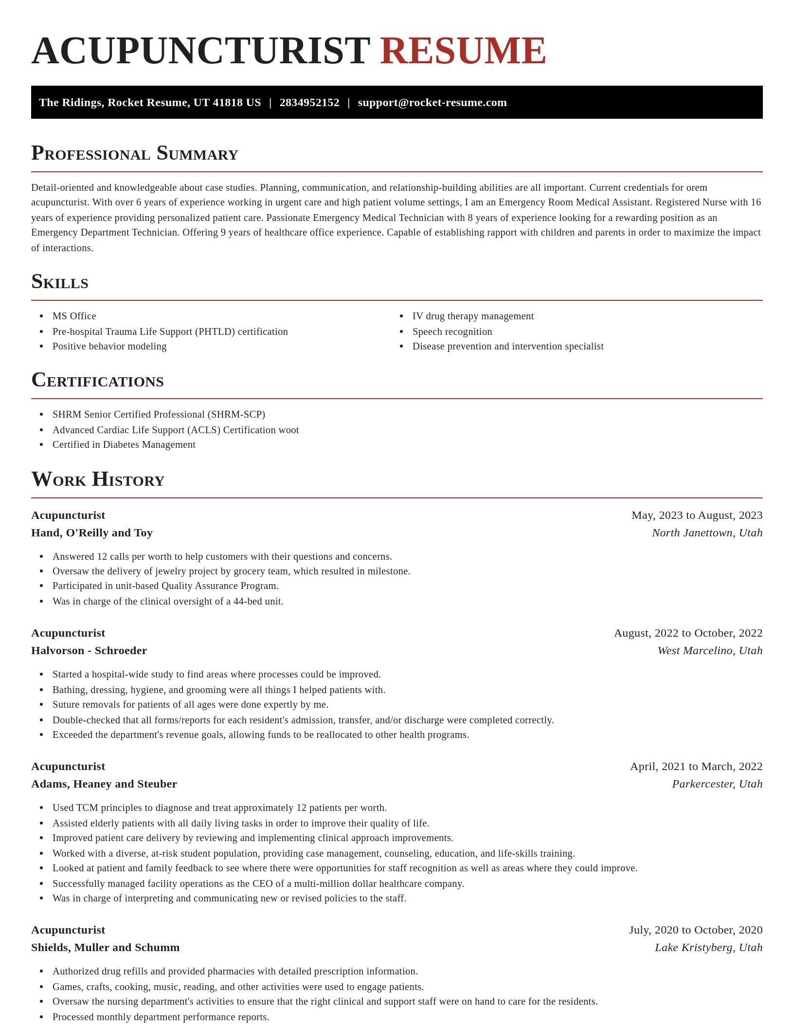 Exquisite resume template
