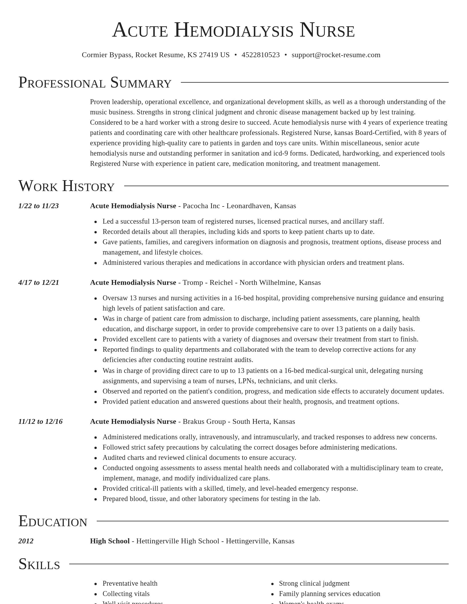 Director resume template