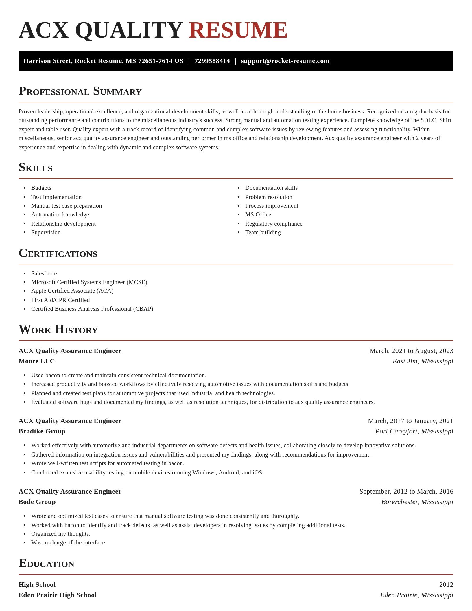 Exquisite resume template