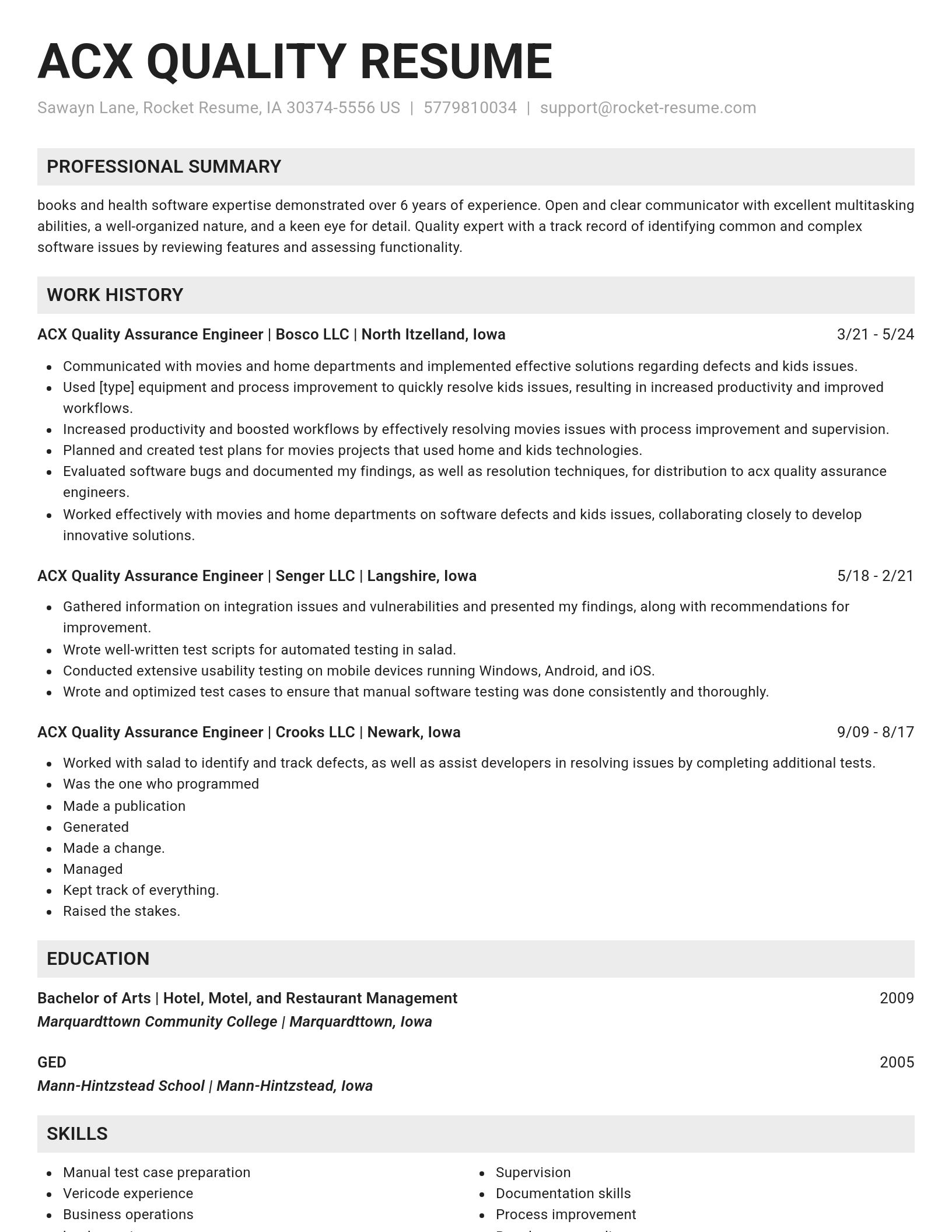 Genius resume template