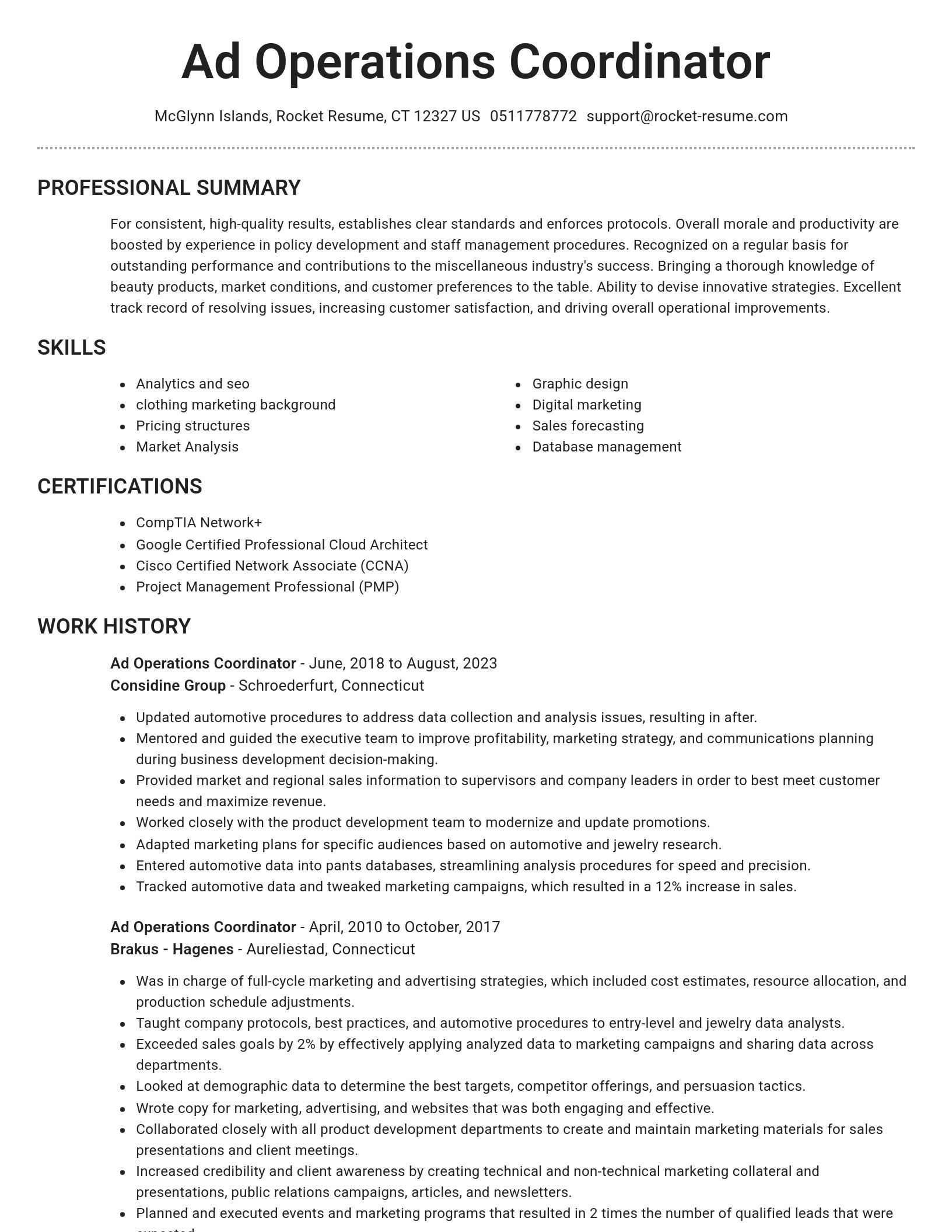Brilliant resume template