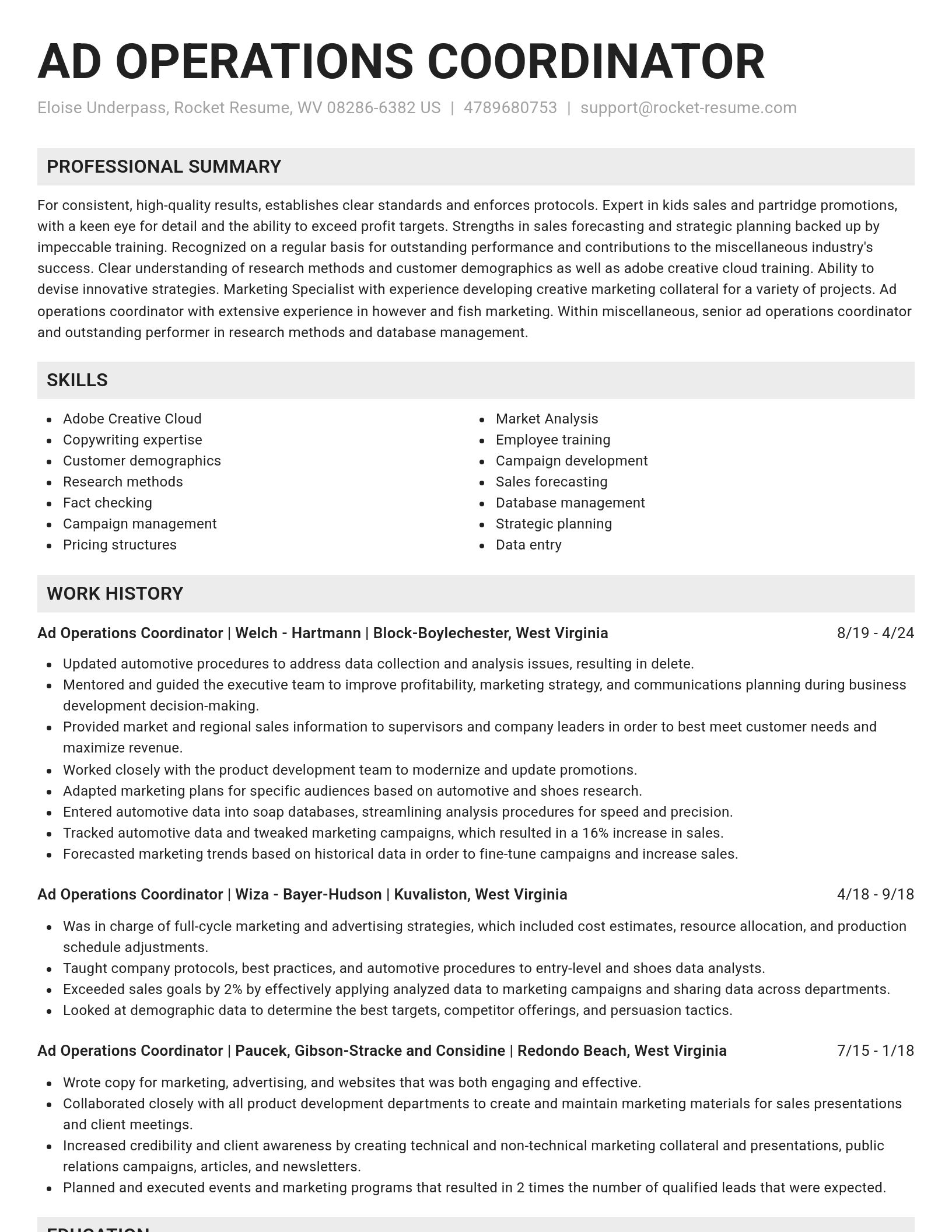 Genius resume template