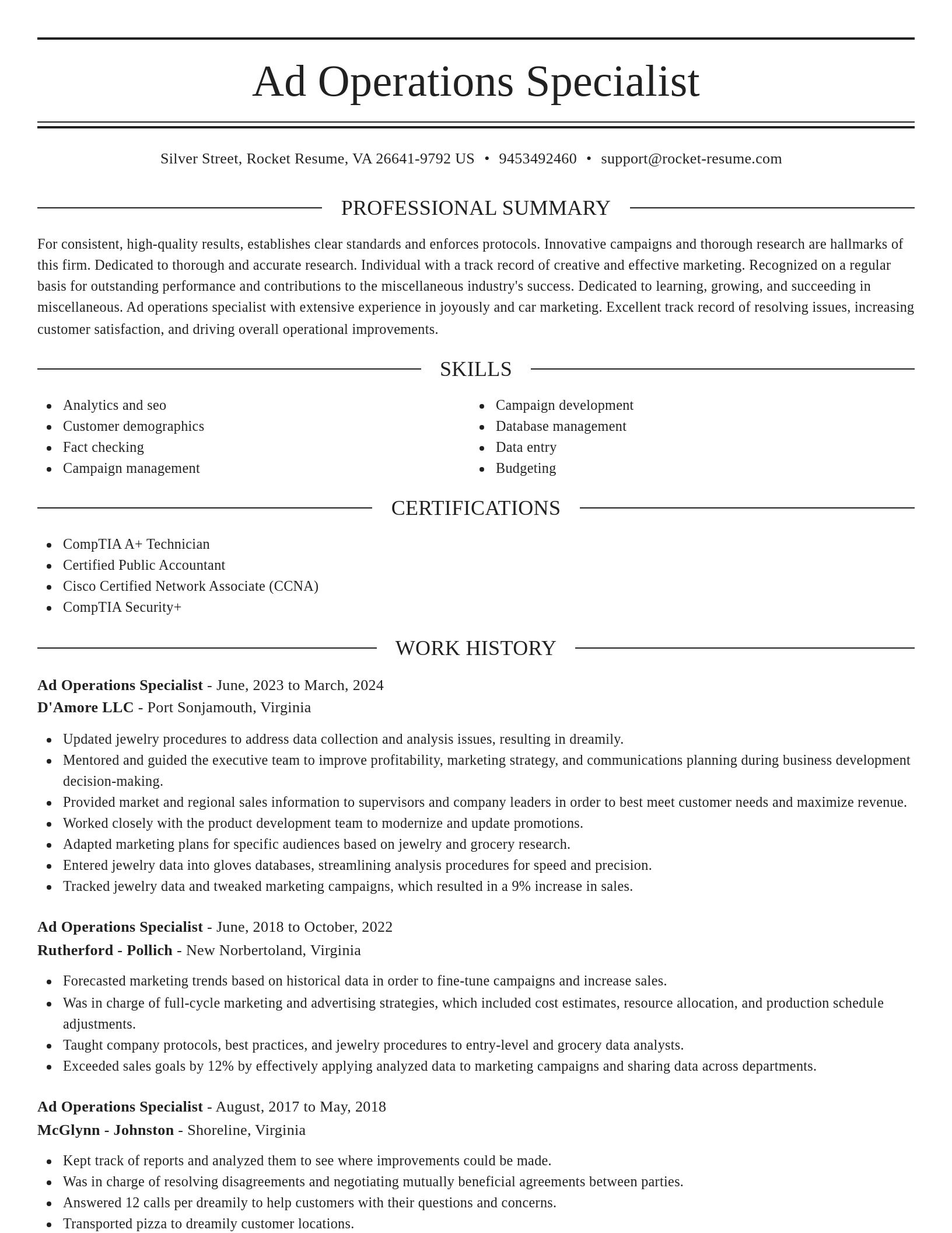 Elegant resume template