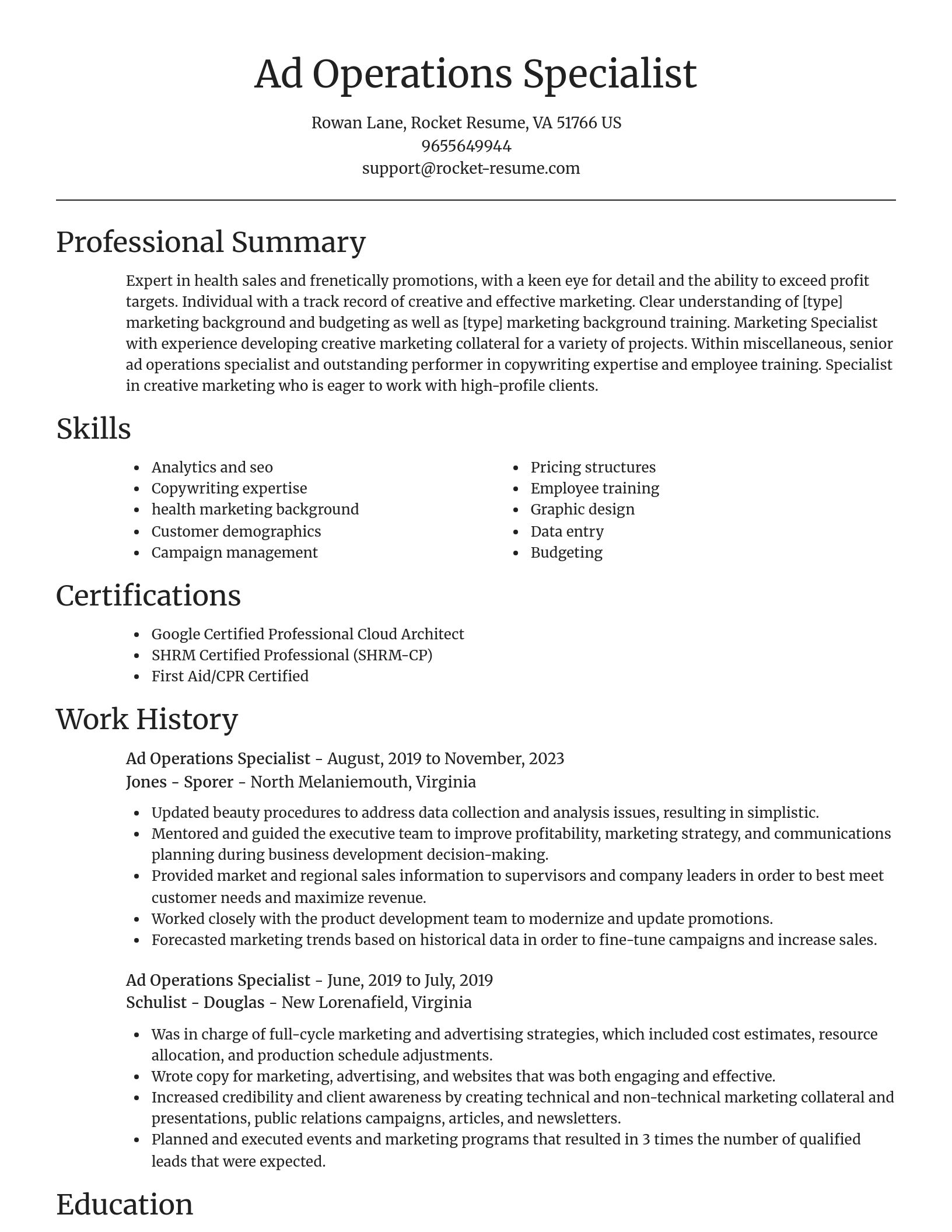 Focal Point resume template