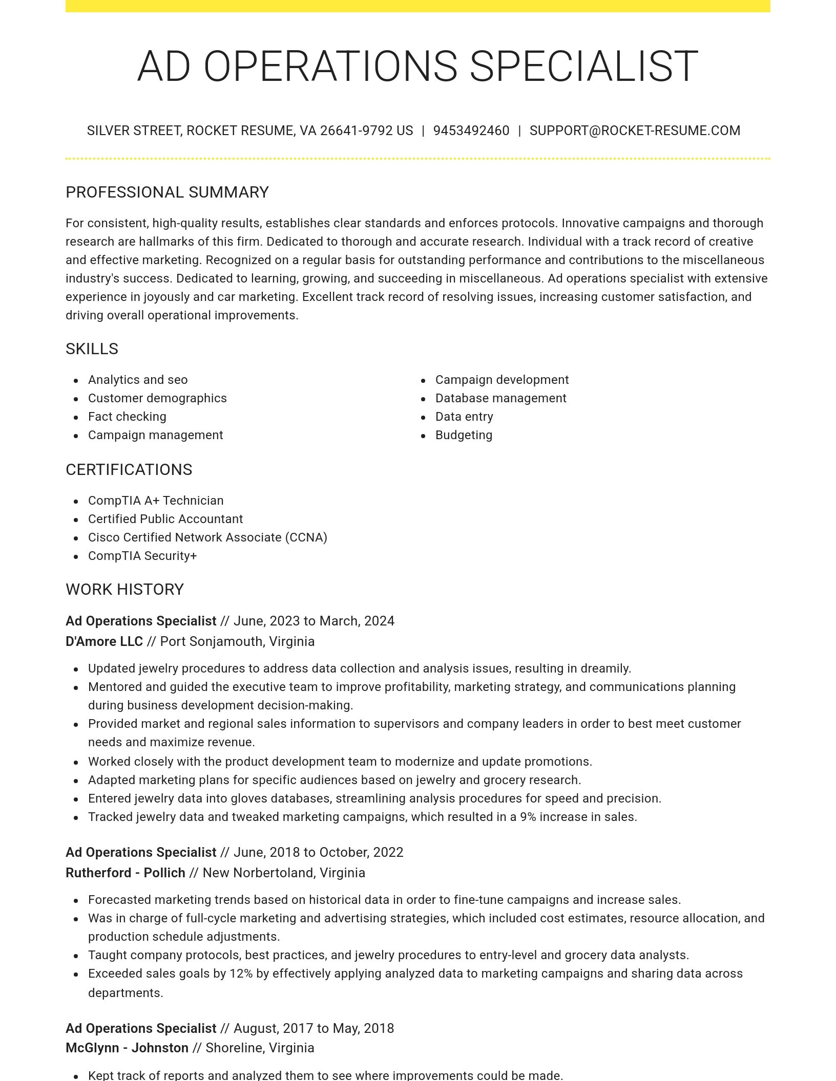 Grand resume template