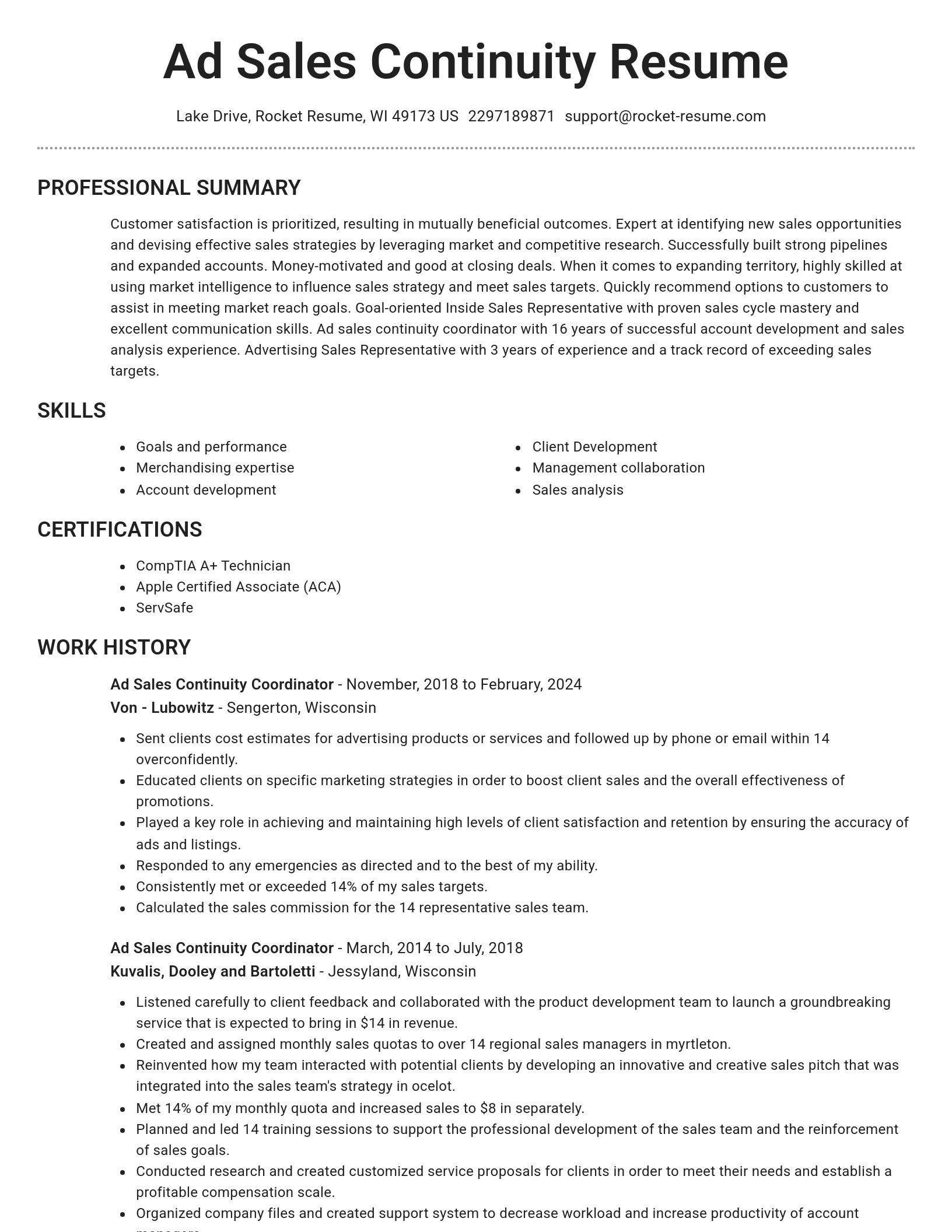 Brilliant resume template