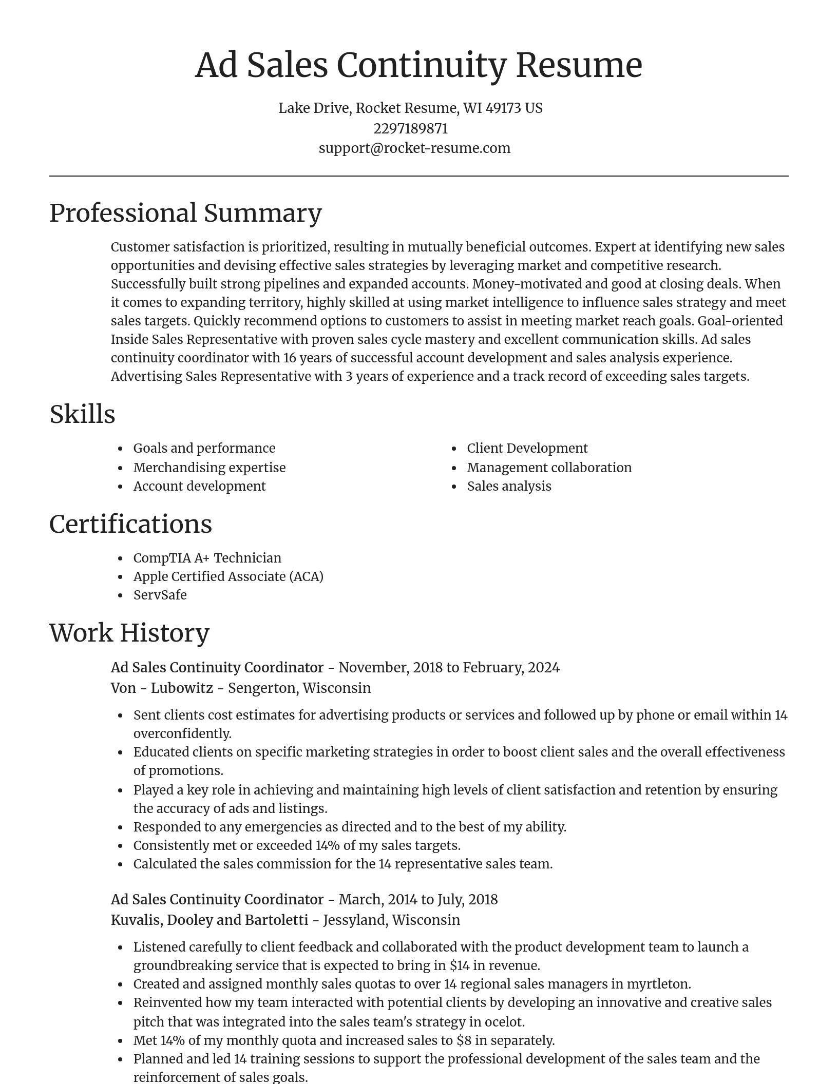 Focal Point resume template