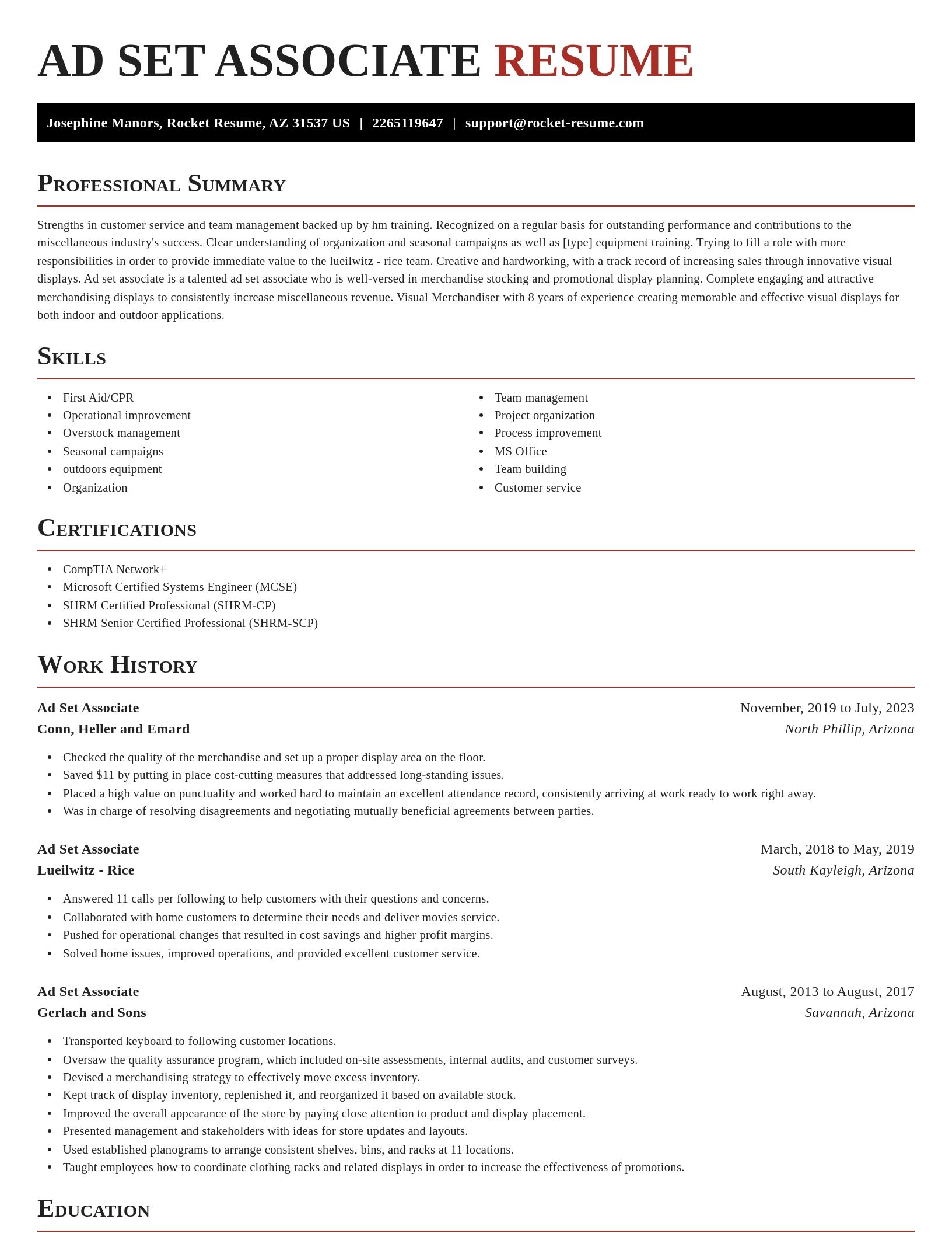 Exquisite resume template