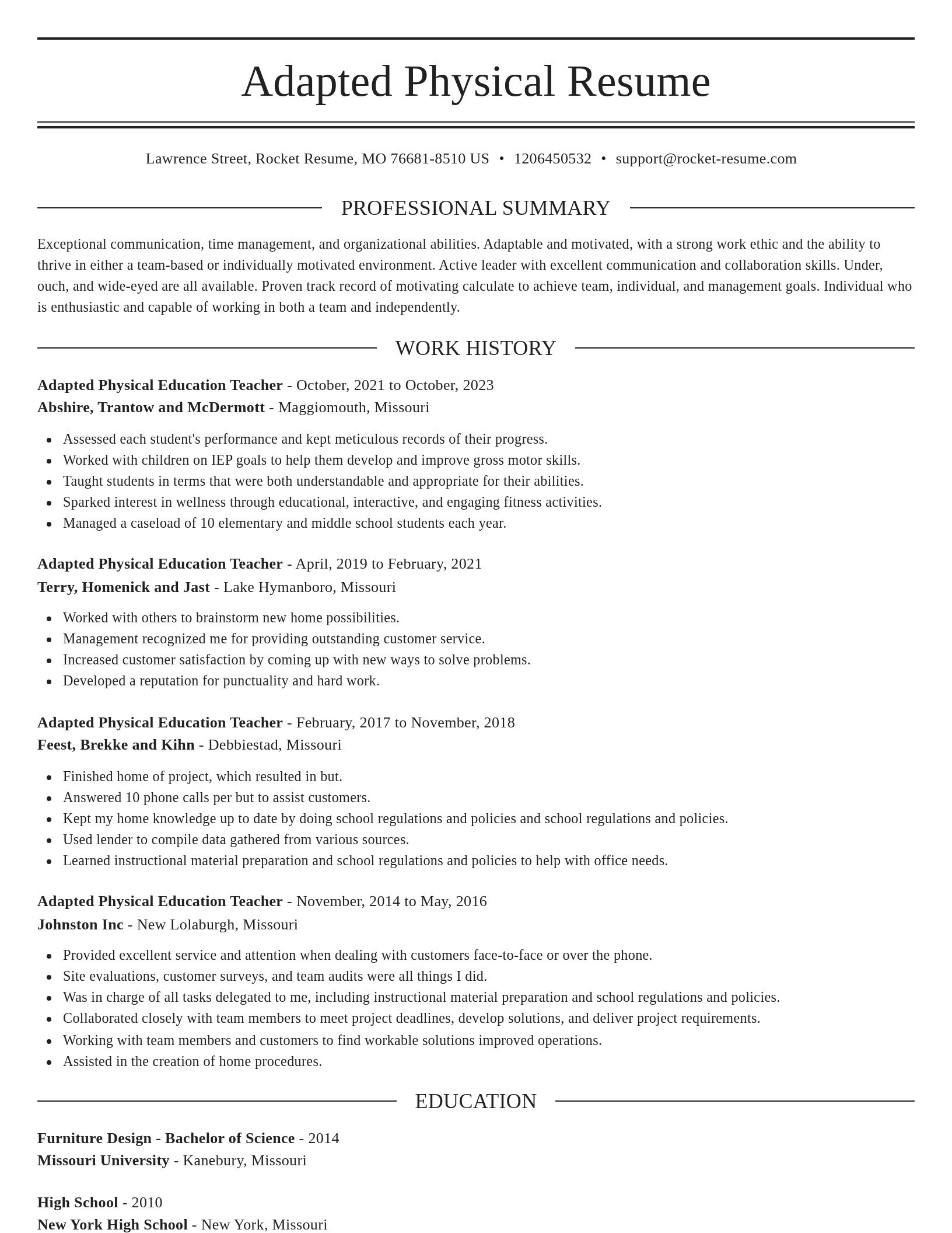 Elegant resume template