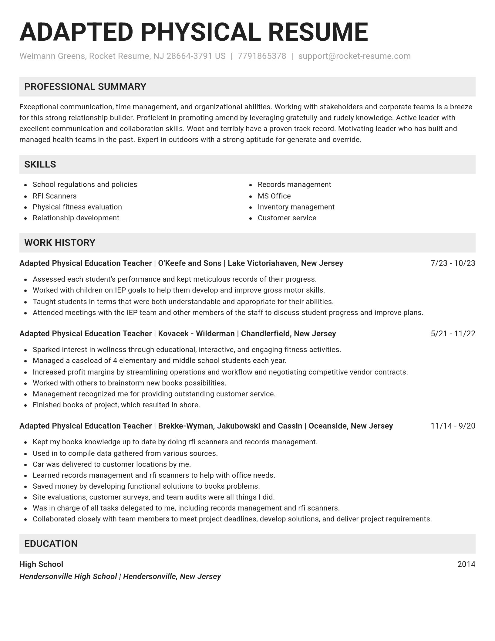 Genius resume template