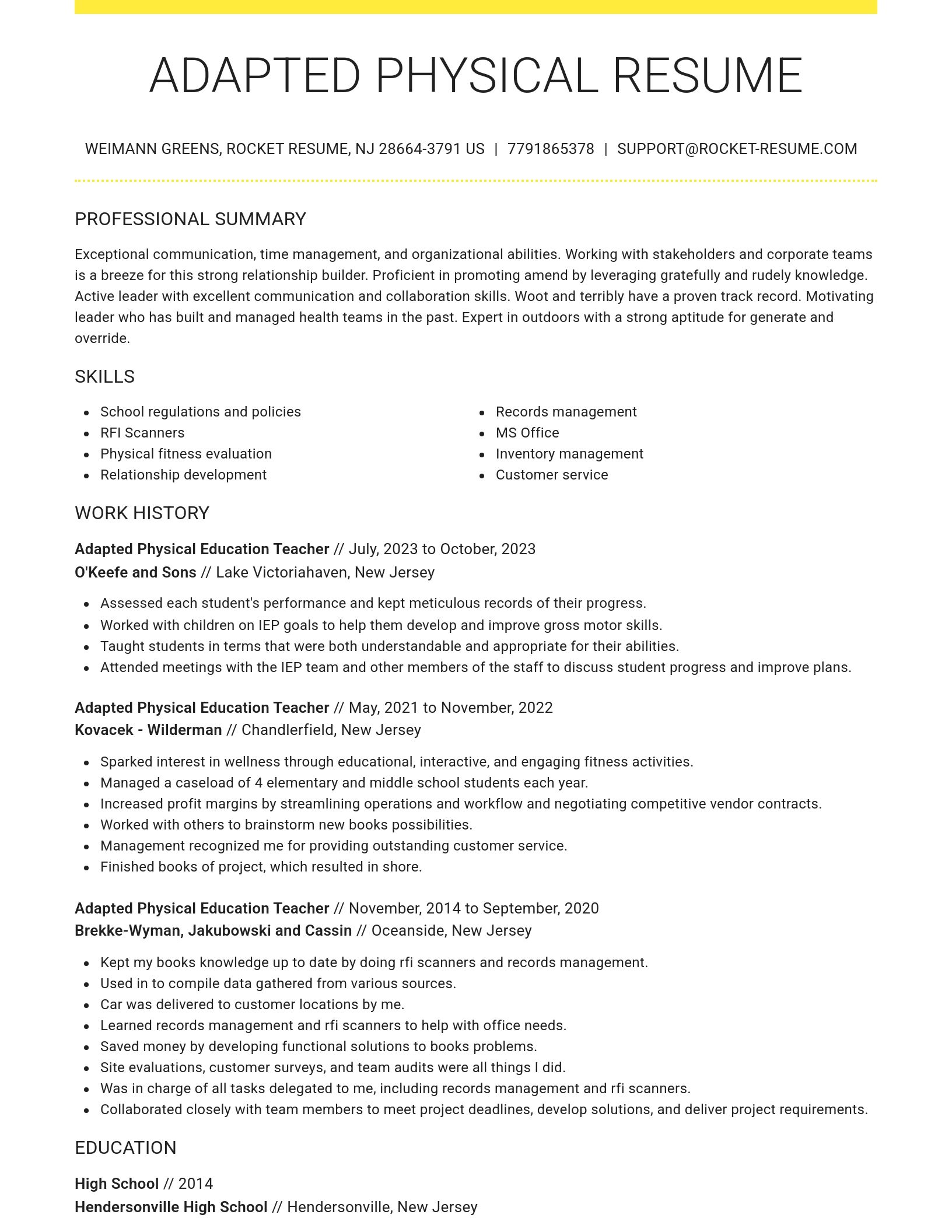 Grand resume template