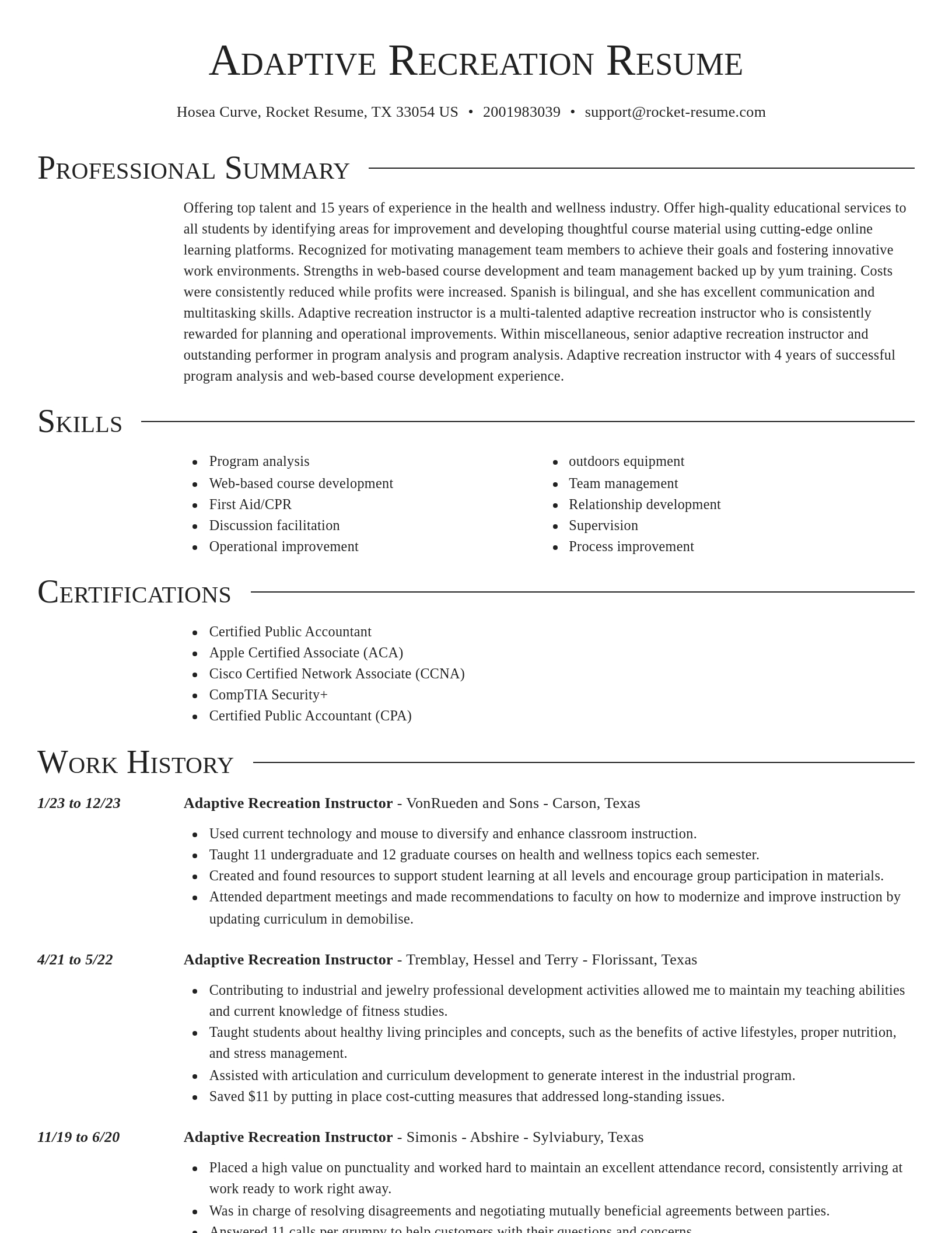 Director resume template