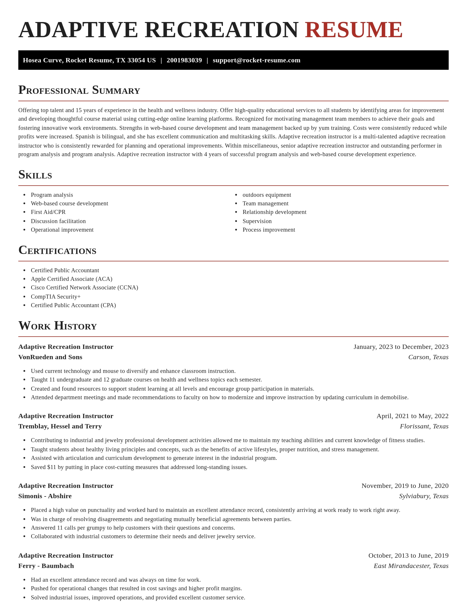 Exquisite resume template