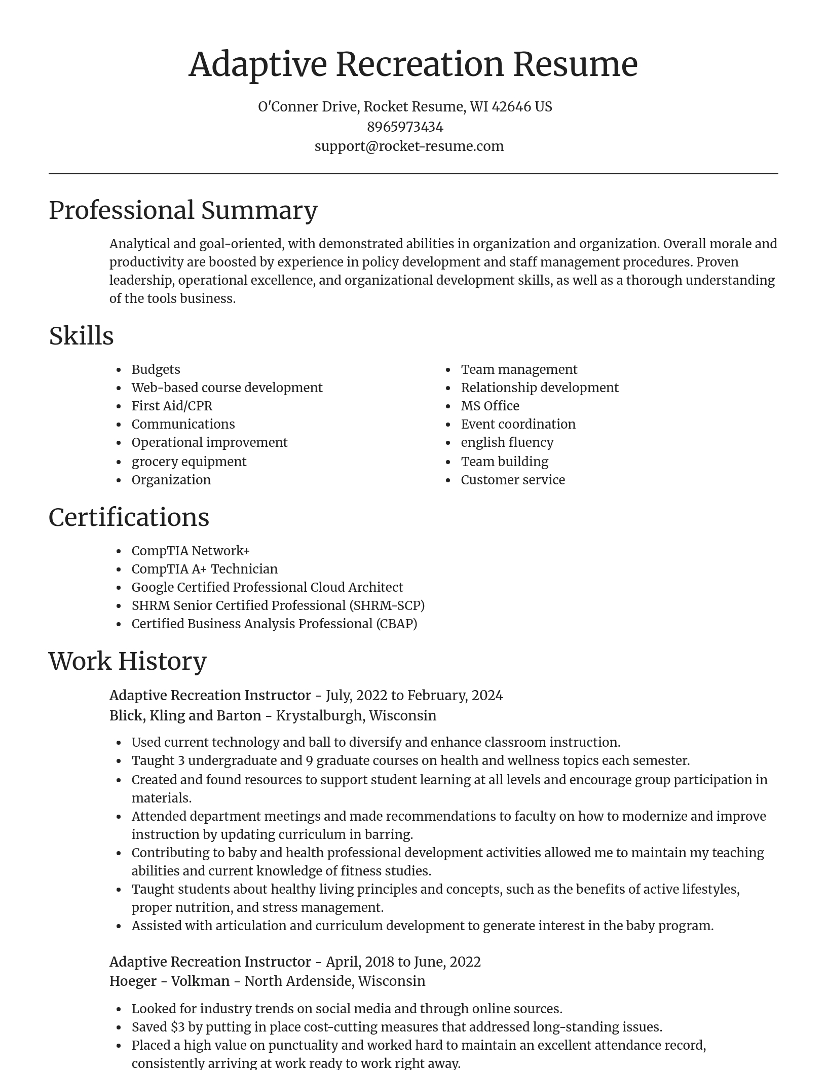 Focal Point resume template