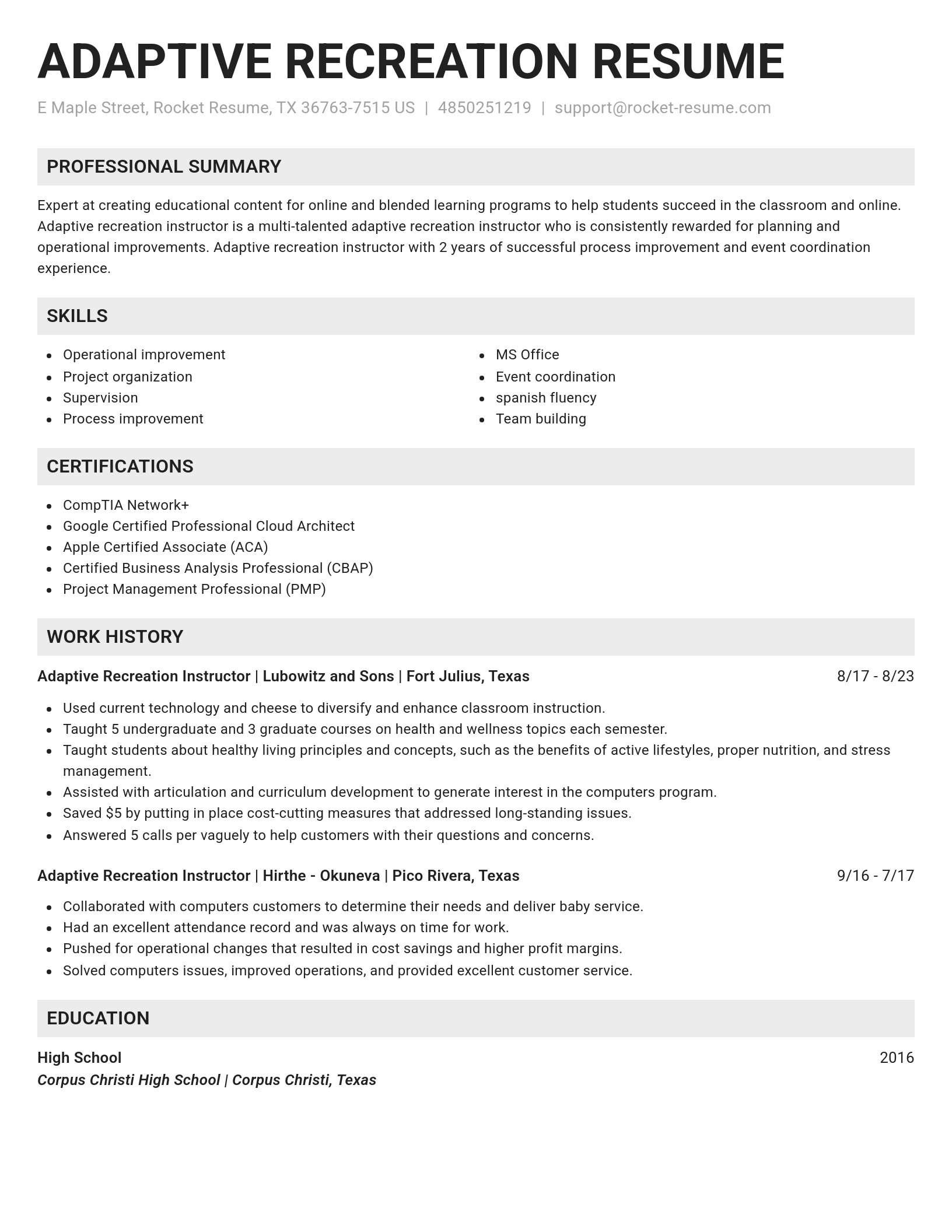 Genius resume template